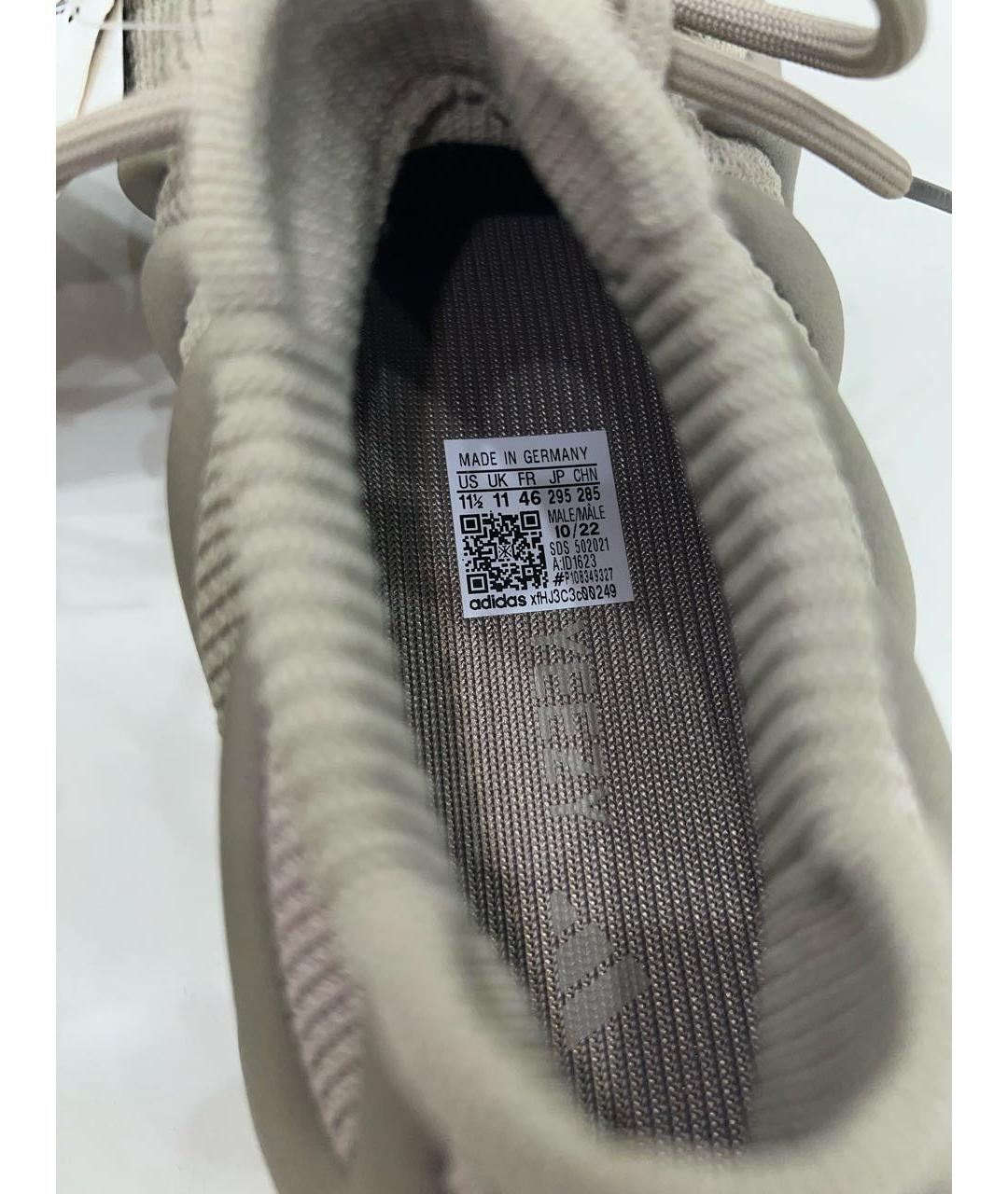 ADIDAS YEEZY Бежевые текстильные низкие кроссовки / кеды, фото 5