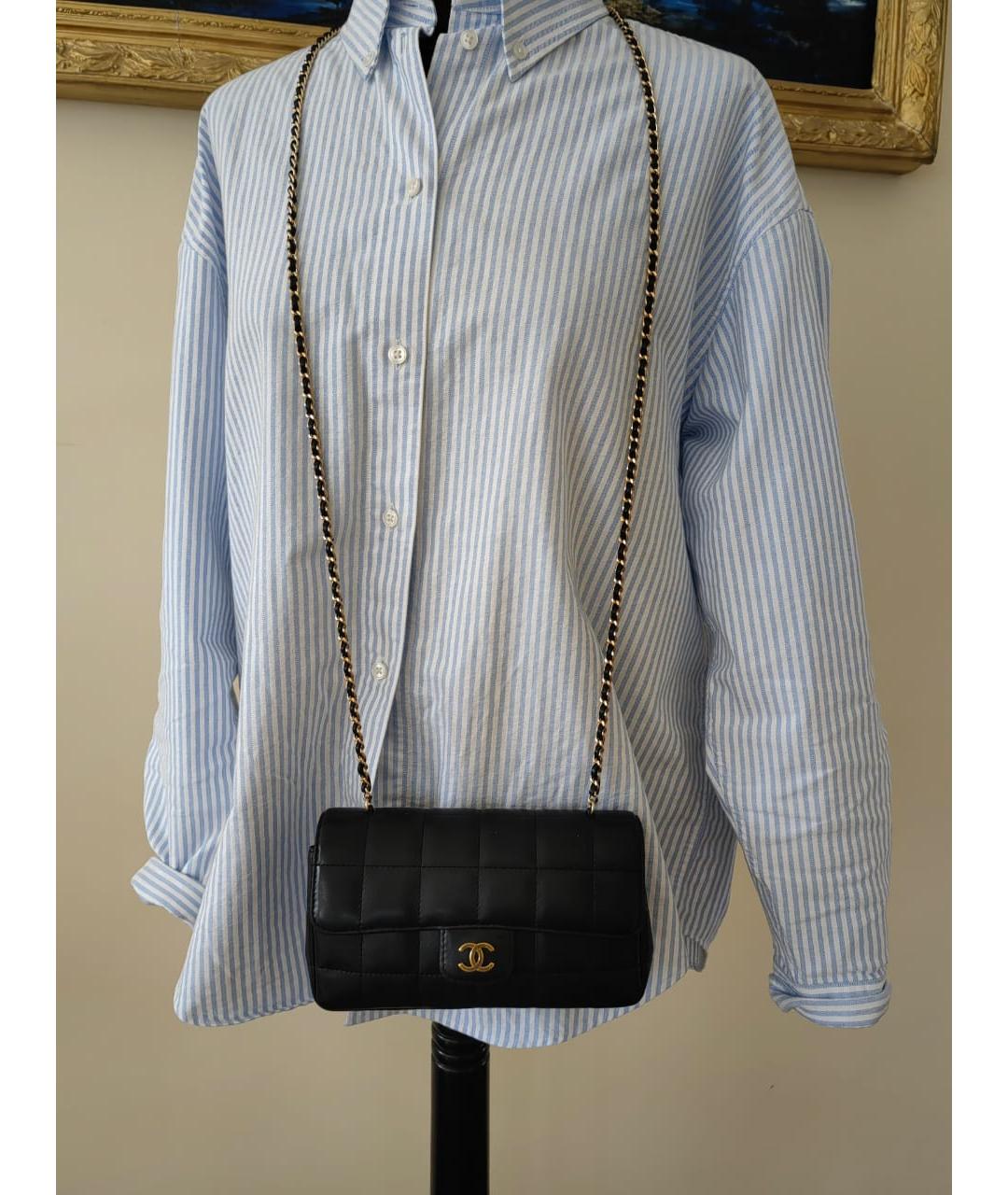 CHANEL Черная кожаная сумка через плечо, фото 4