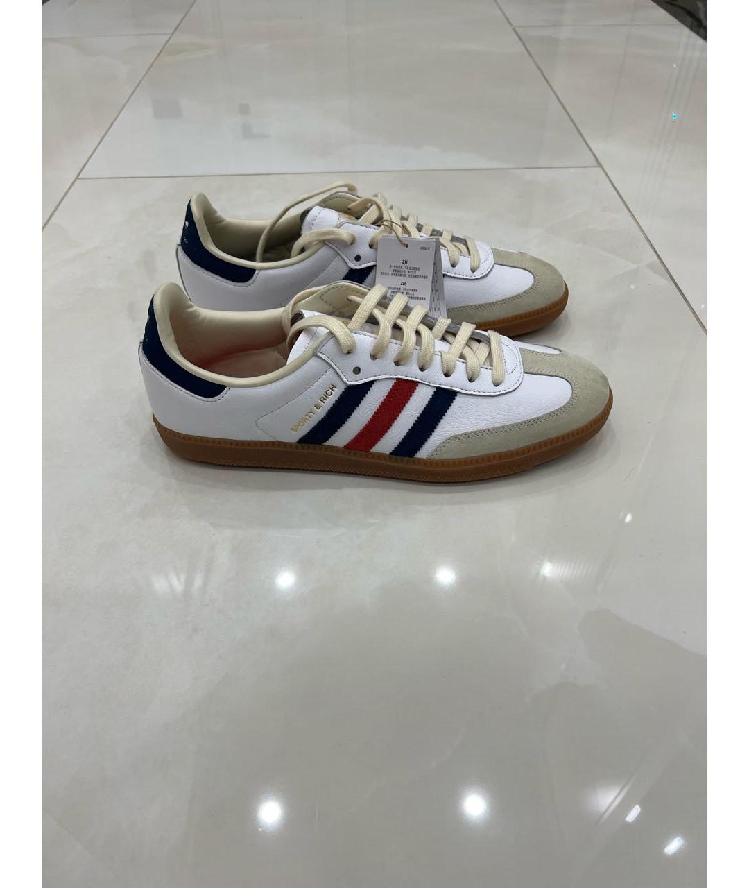 ADIDAS Белые кожаные низкие кроссовки / кеды, фото 9