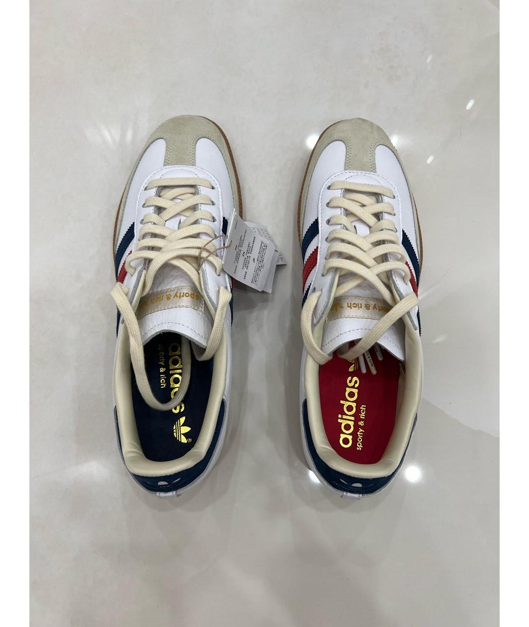 ADIDAS Белые кожаные низкие кроссовки / кеды, фото 3