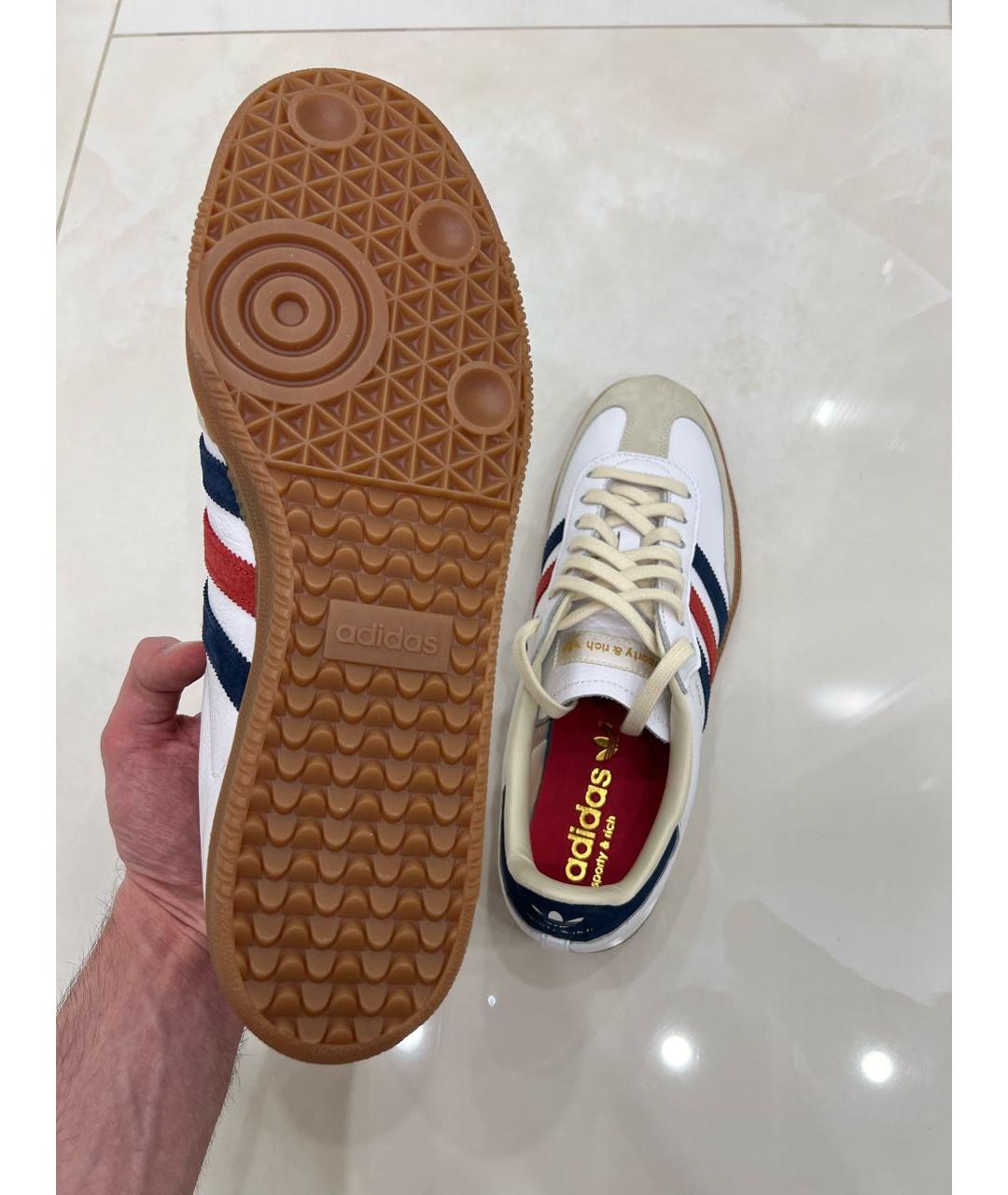 ADIDAS Белые кожаные низкие кроссовки / кеды, фото 7