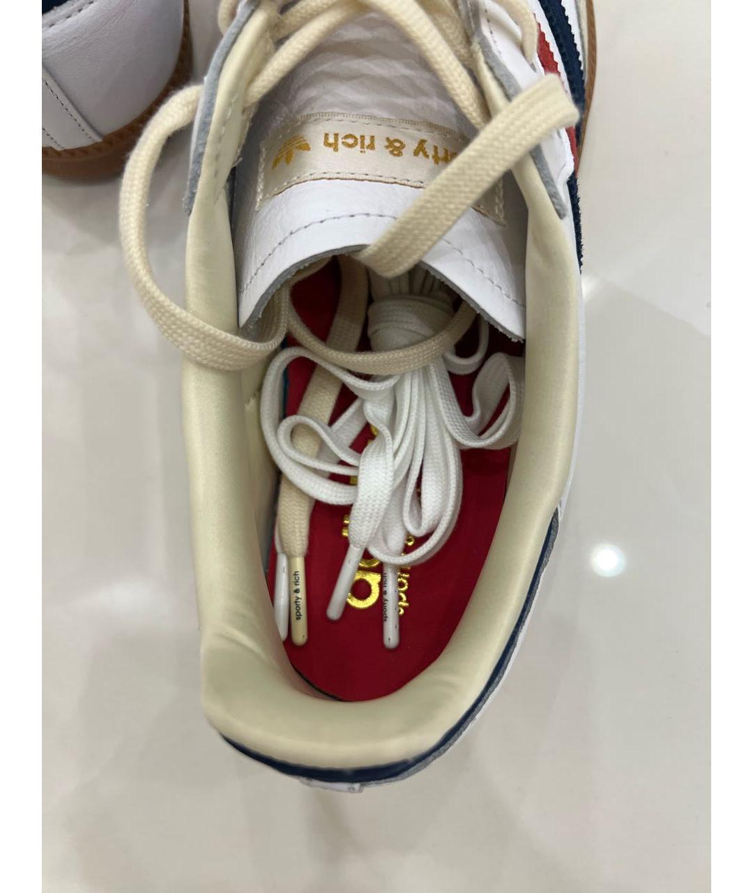 ADIDAS Белые кожаные низкие кроссовки / кеды, фото 6