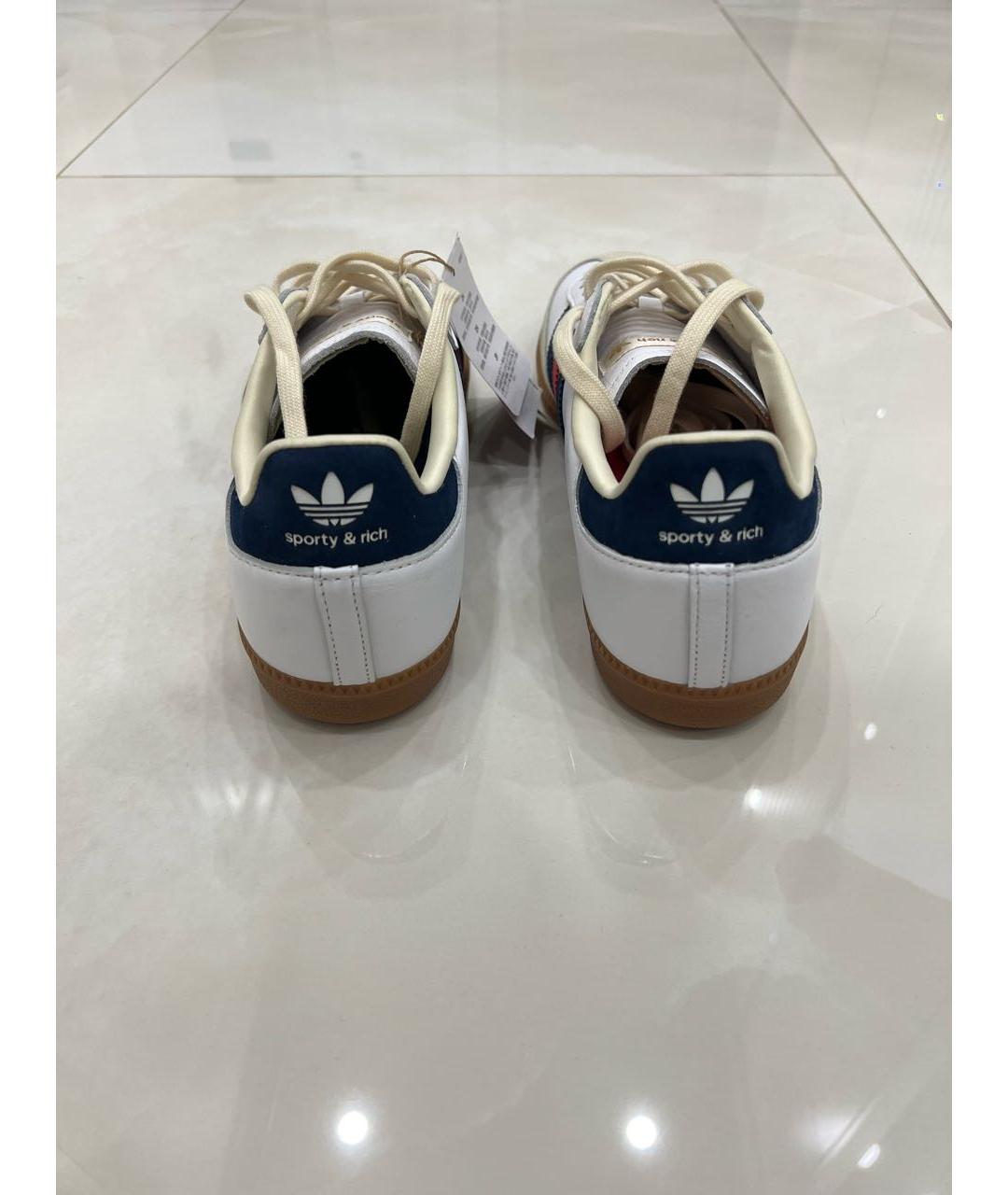 ADIDAS Белые кожаные низкие кроссовки / кеды, фото 4