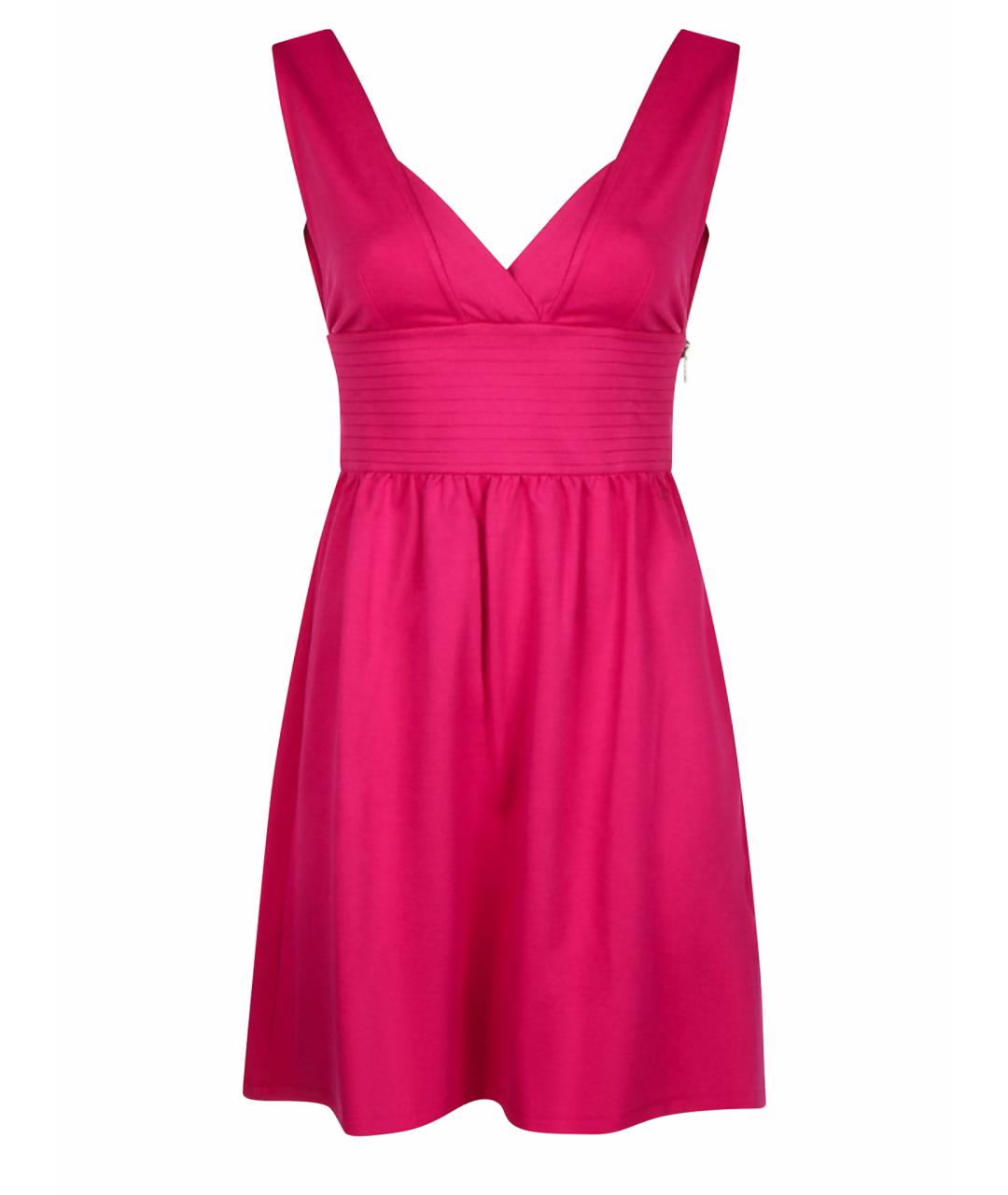 ARMANI EXCHANGE Фуксия вискозное повседневное платье, фото 1