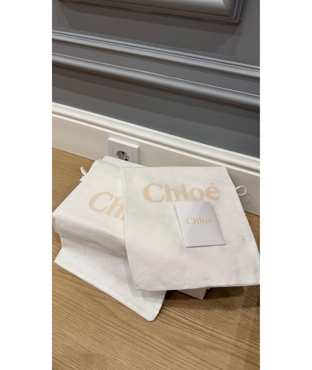 CHLOE Бежевые шлепанцы, фото 7