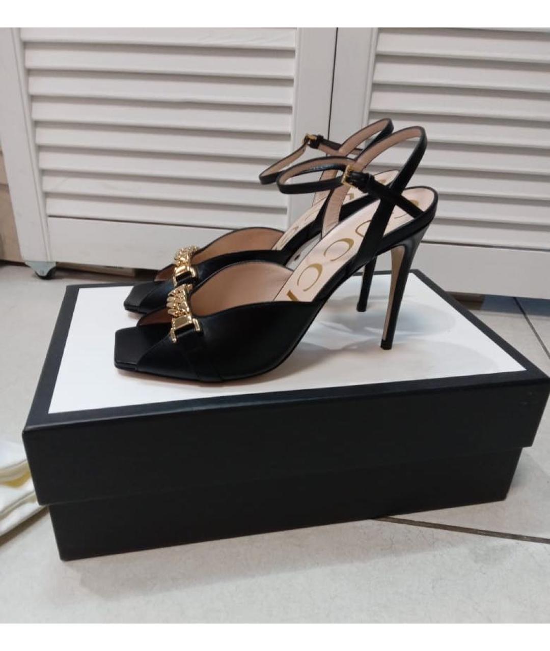 GUCCI Черные кожаные туфли, фото 8