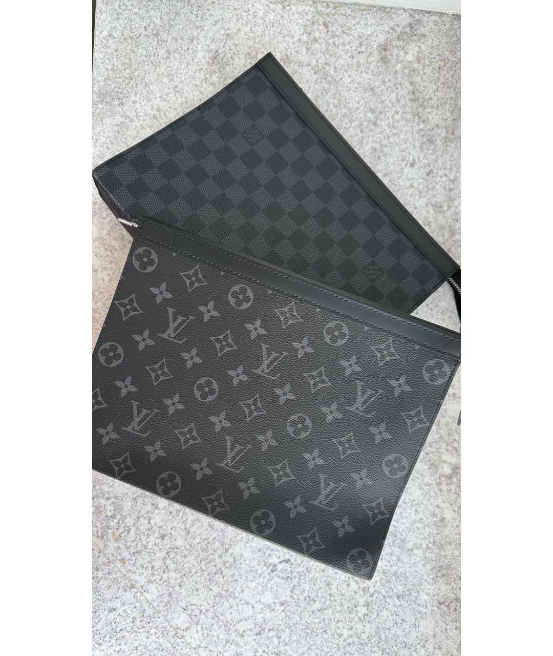LOUIS VUITTON Черная барсетка, фото 4