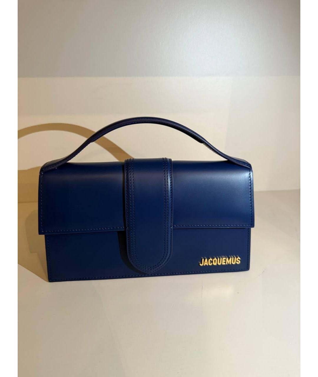 JACQUEMUS Черная кожаная сумка с короткими ручками, фото 6