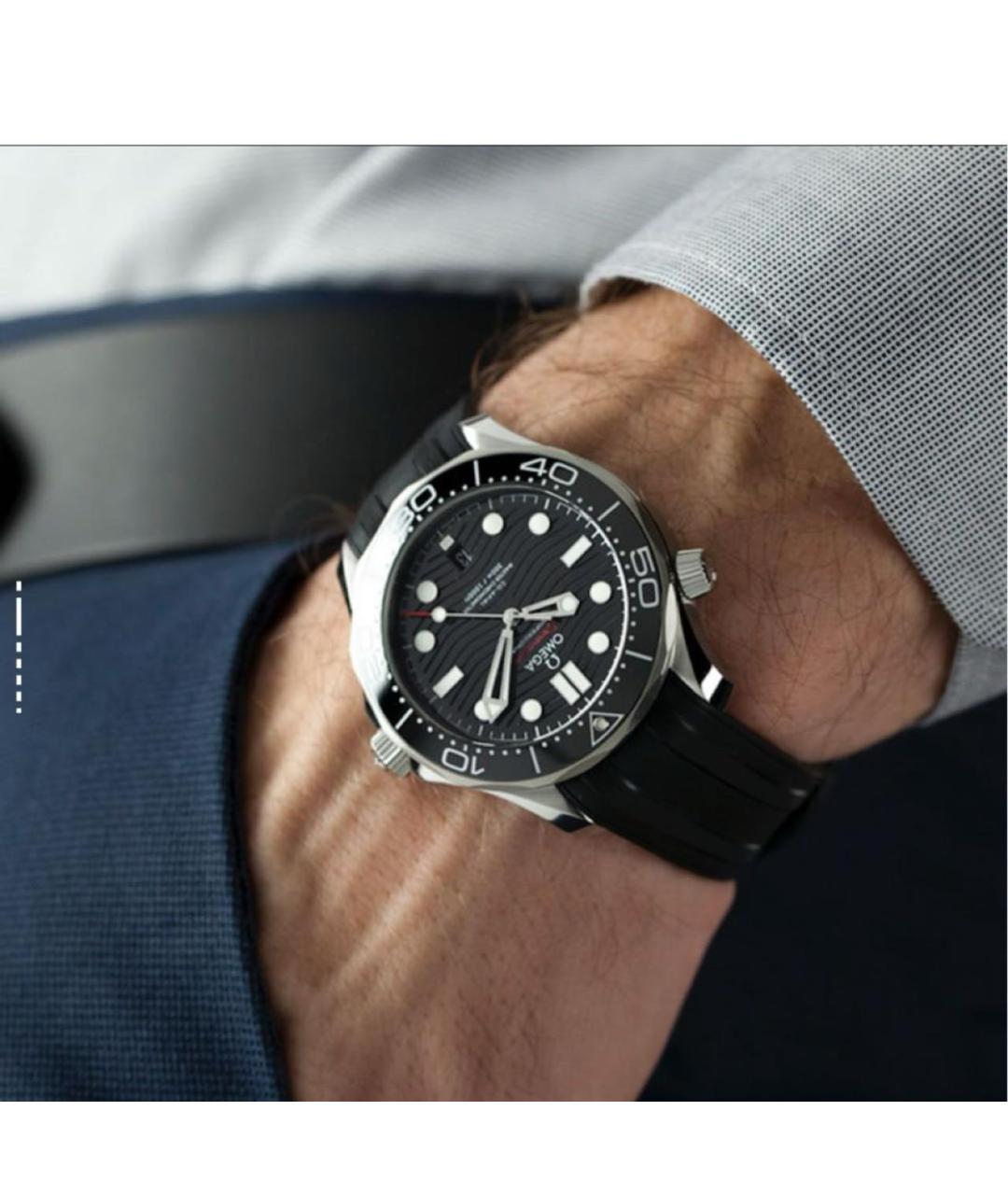 OMEGA Серебряные металлические часы, фото 4