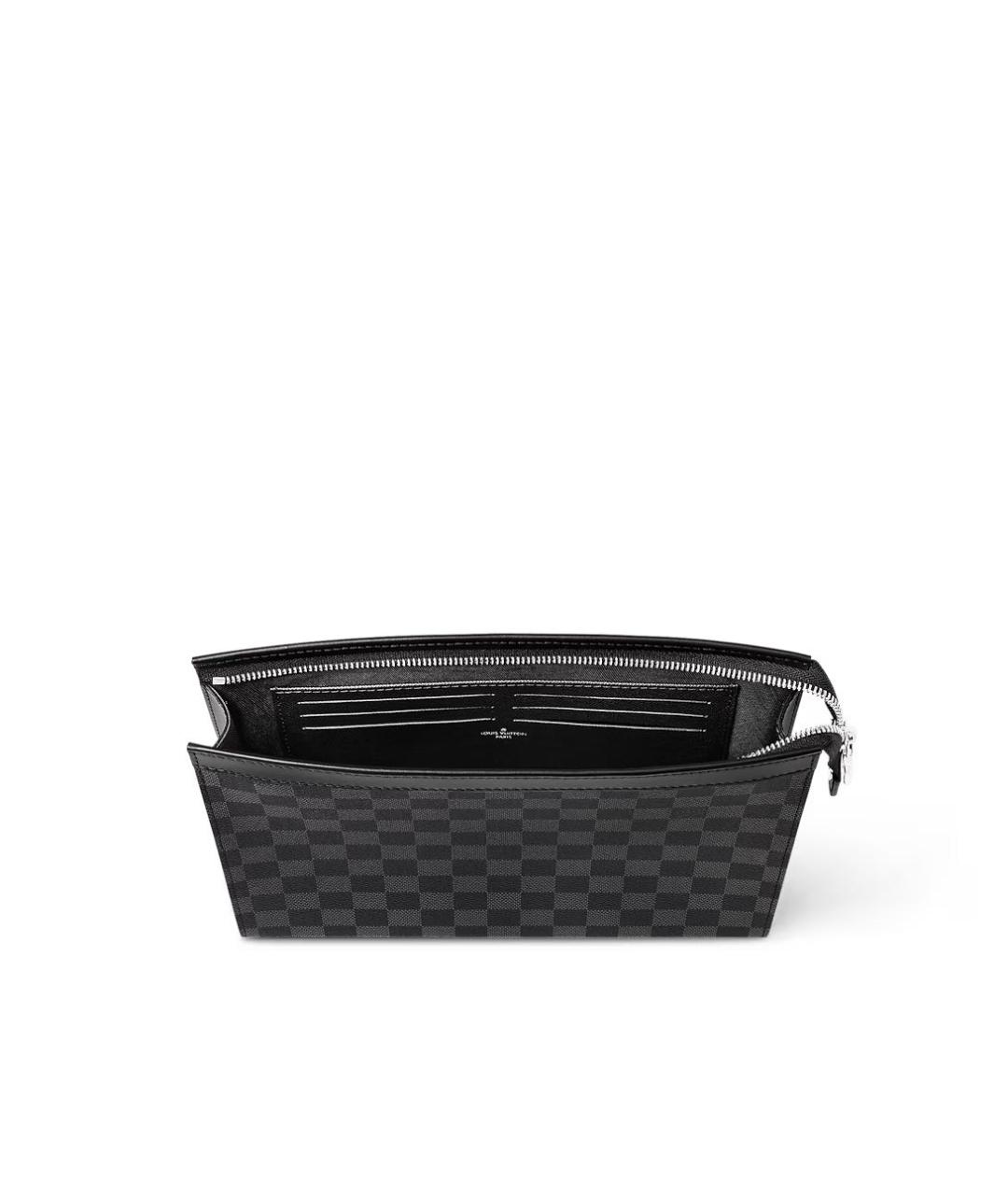 LOUIS VUITTON Черная барсетка, фото 4