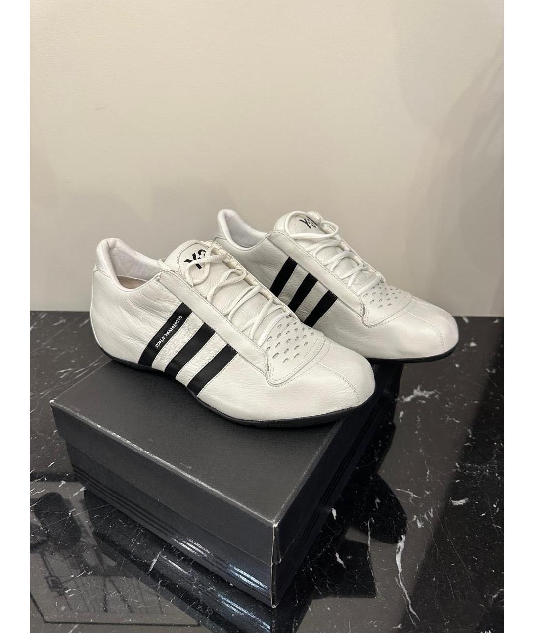 Y-3 Белые кожаные высокие кроссовки / кеды, фото 2