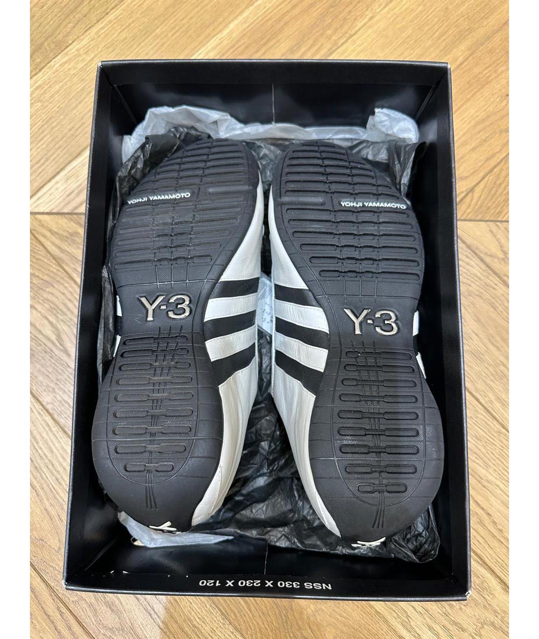 Y-3 Белые кожаные высокие кроссовки / кеды, фото 4