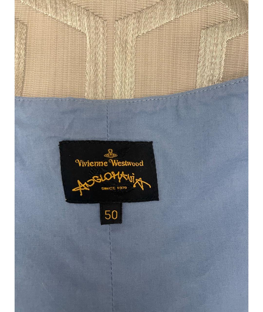 VIVIENNE WESTWOOD Голубой хлопковый сарафан, фото 6