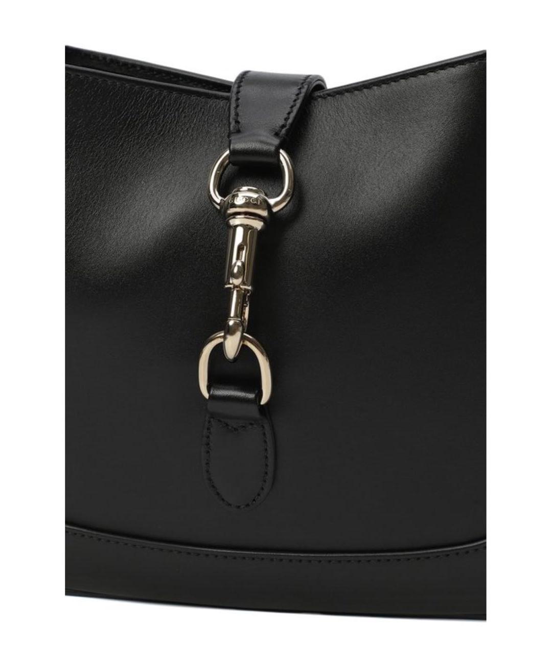 GUCCI Черная кожаная сумка с короткими ручками, фото 4