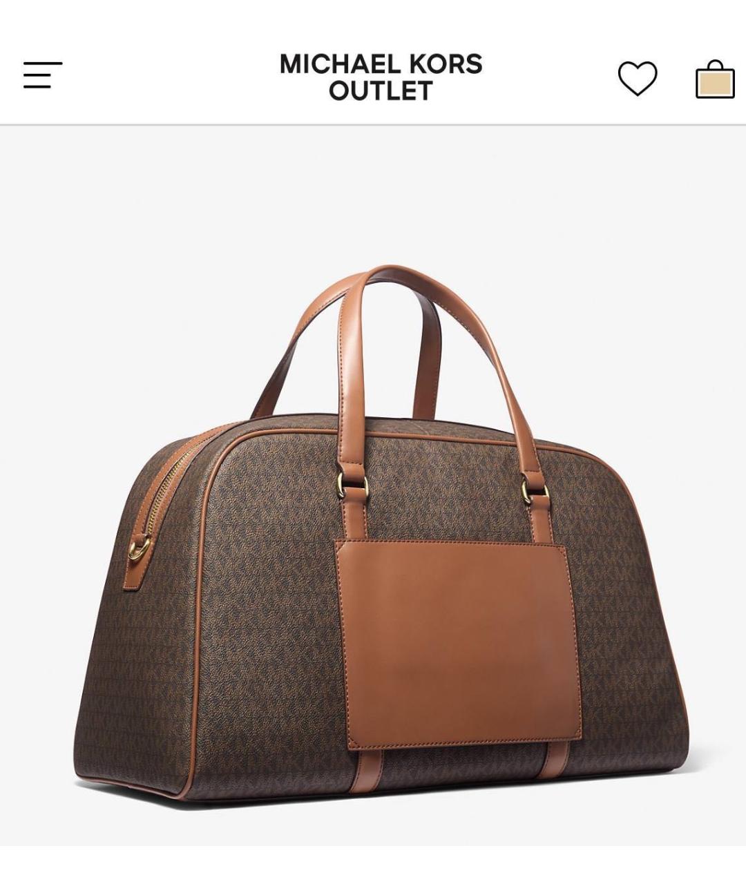 MICHAEL MICHAEL KORS Коричневая дорожная/спортивная сумка, фото 3