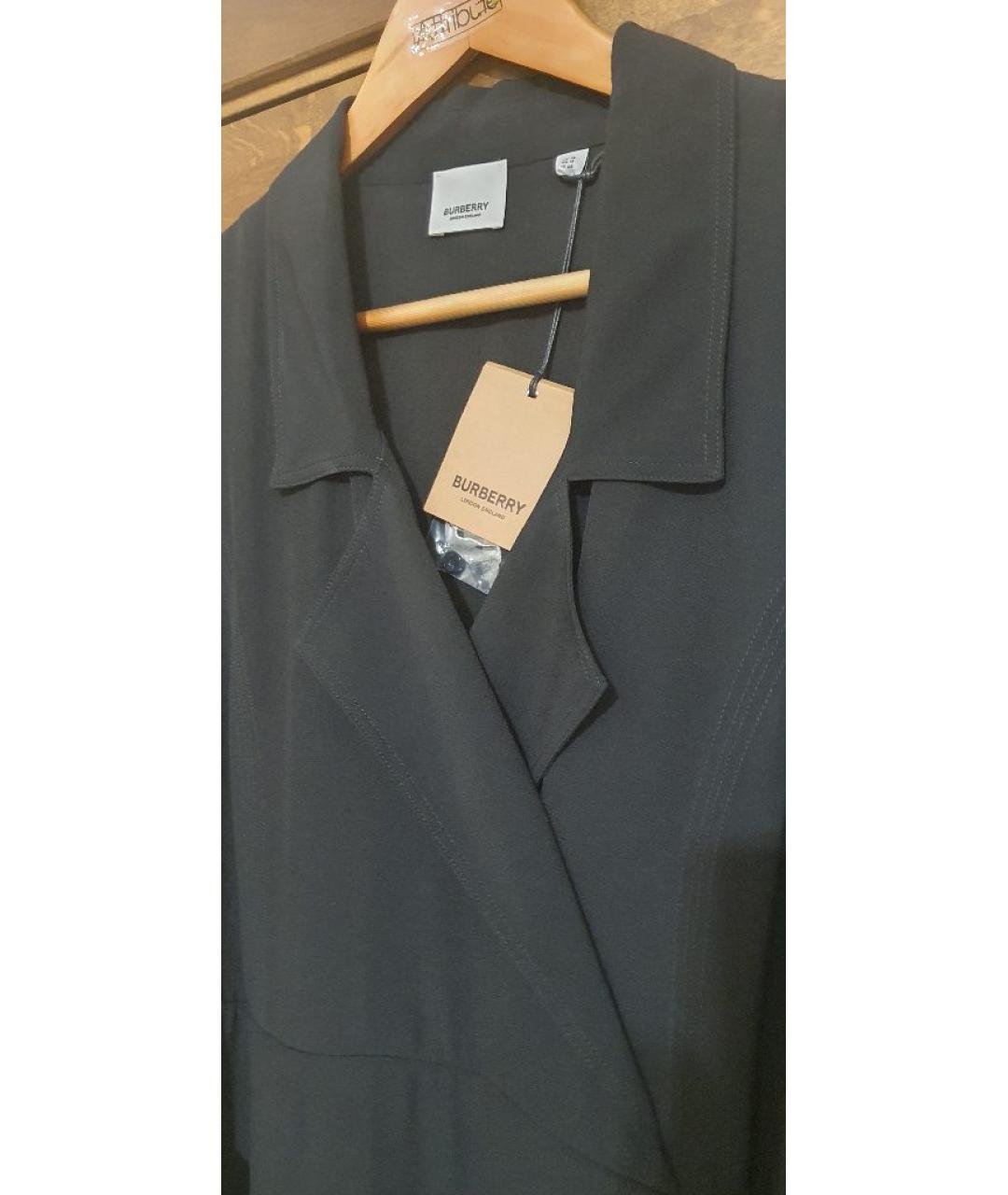 BURBERRY Черное вискозное повседневное платье, фото 3