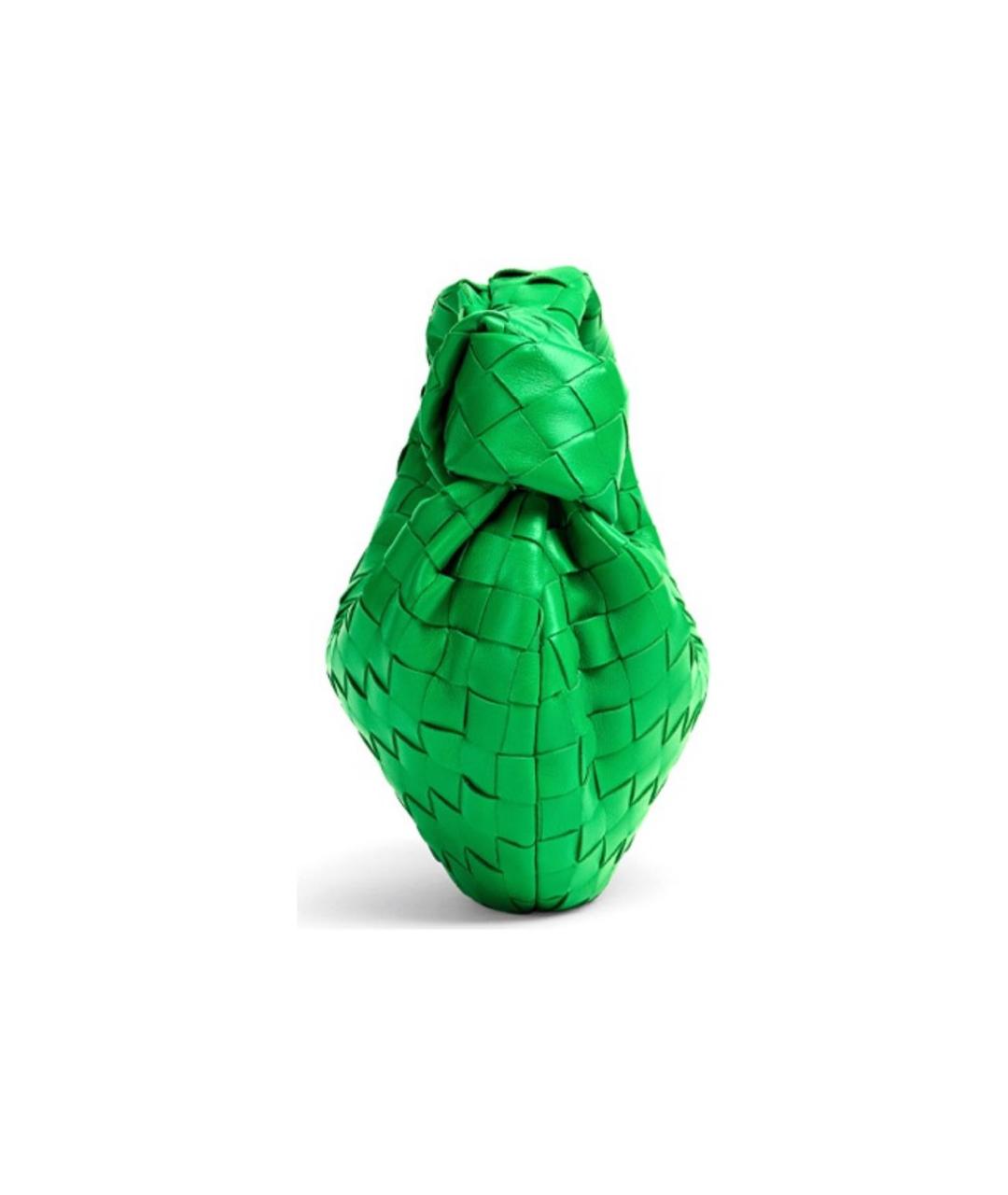 BOTTEGA VENETA Зеленая кожаная сумка с короткими ручками, фото 3