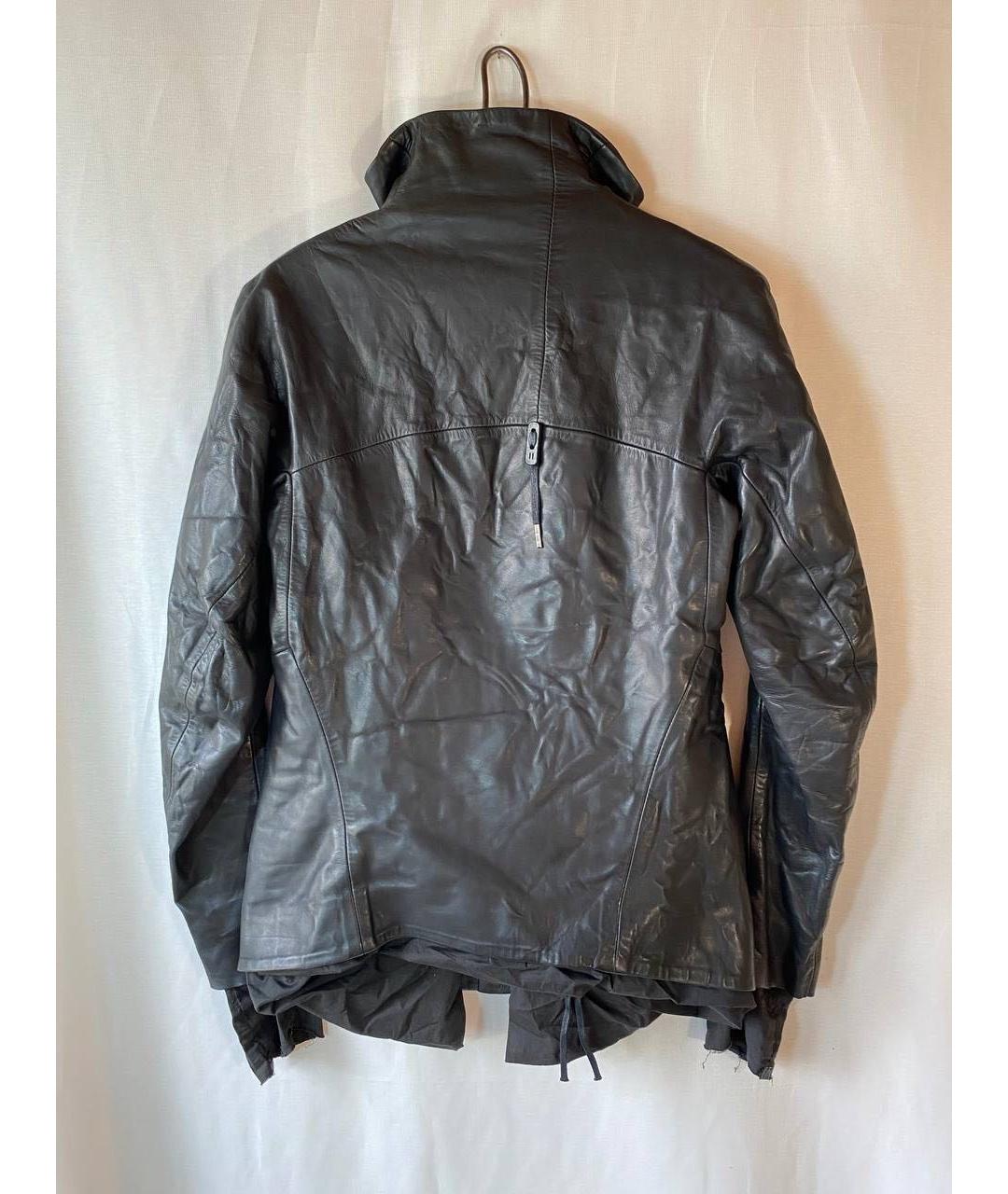 BORIS BIDJAN Черная кожаная куртка, фото 2