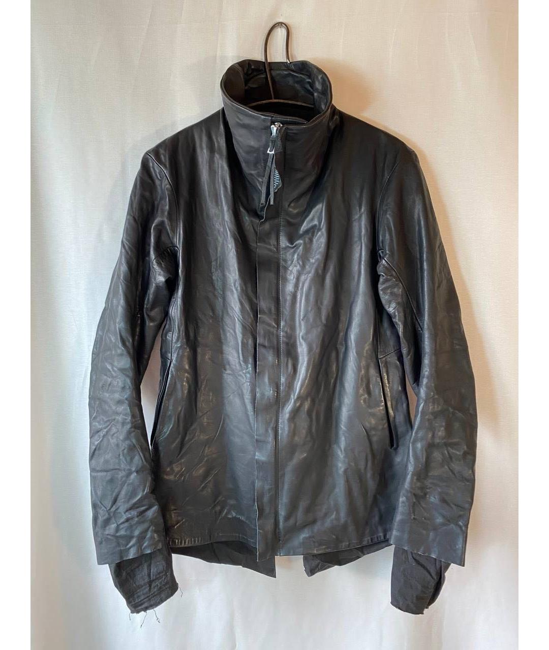 BORIS BIDJAN Черная кожаная куртка, фото 5