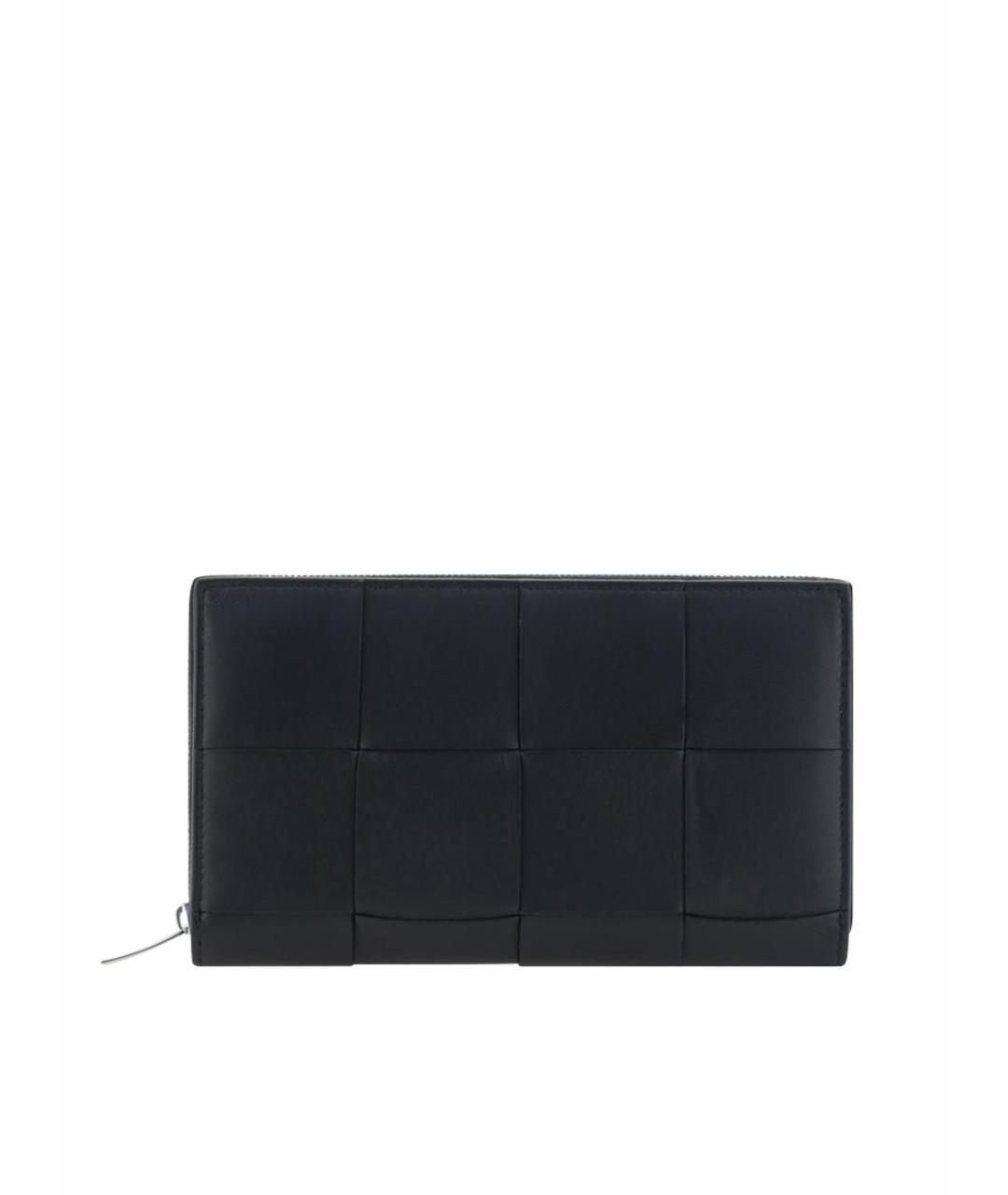 BOTTEGA VENETA Черный кожаный кошелек, фото 1