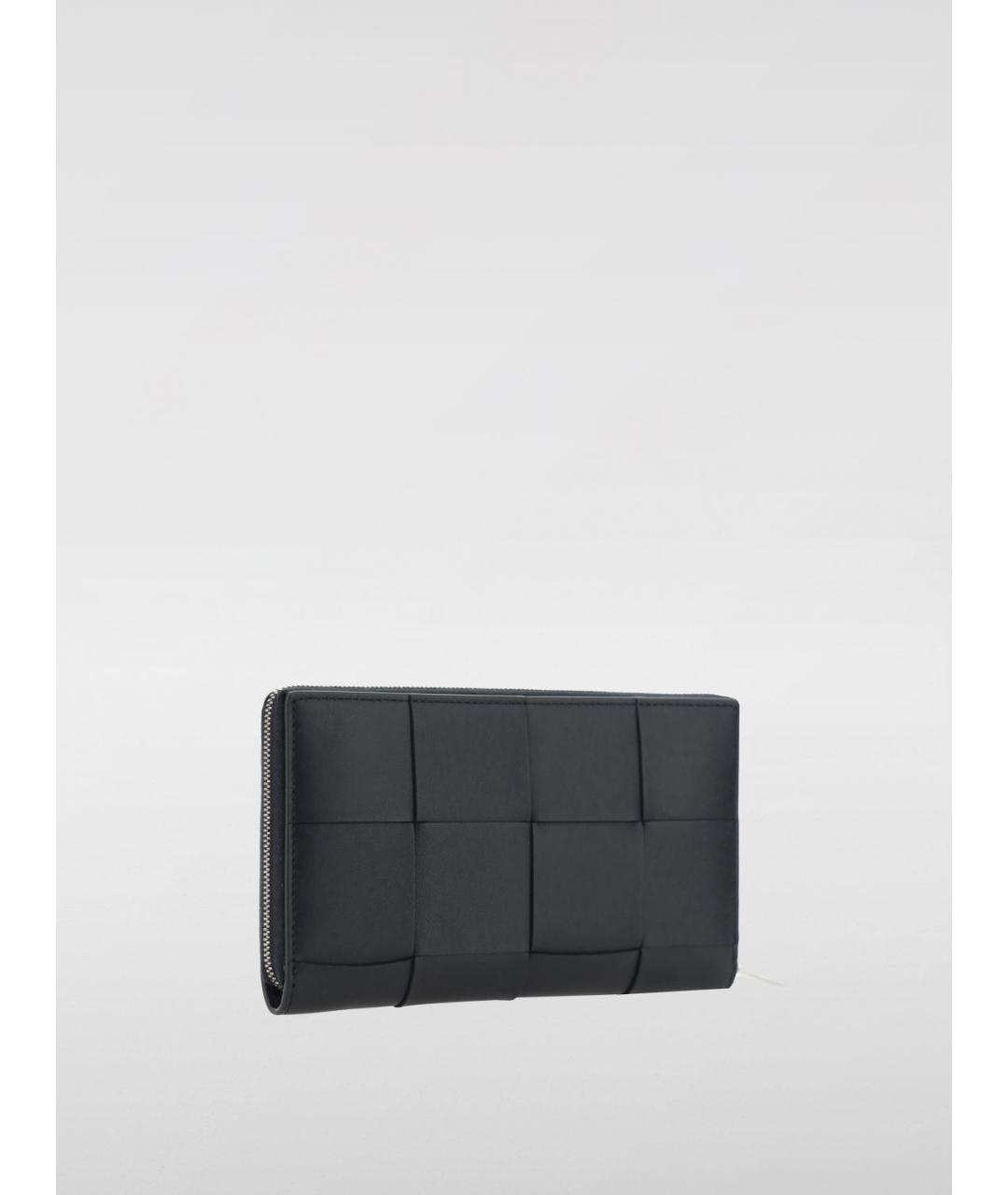 BOTTEGA VENETA Черный кожаный кошелек, фото 3