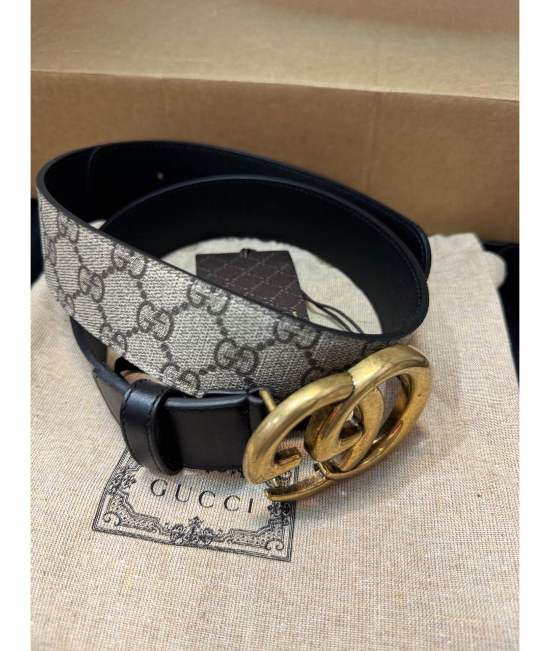 GUCCI Бежевый кожаный ремень, фото 8