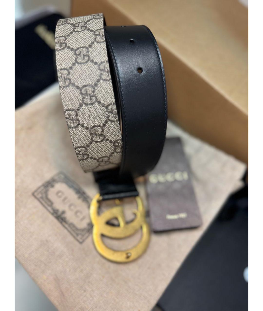 GUCCI Бежевый кожаный ремень, фото 5