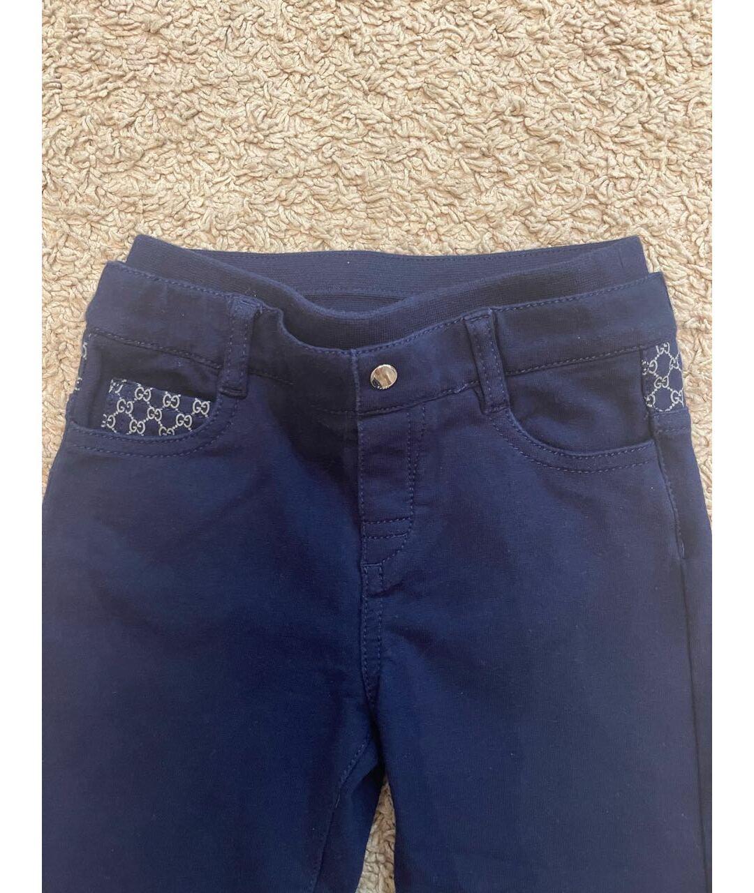 GUCCI Синие хлопковые брюки и шорты, фото 2