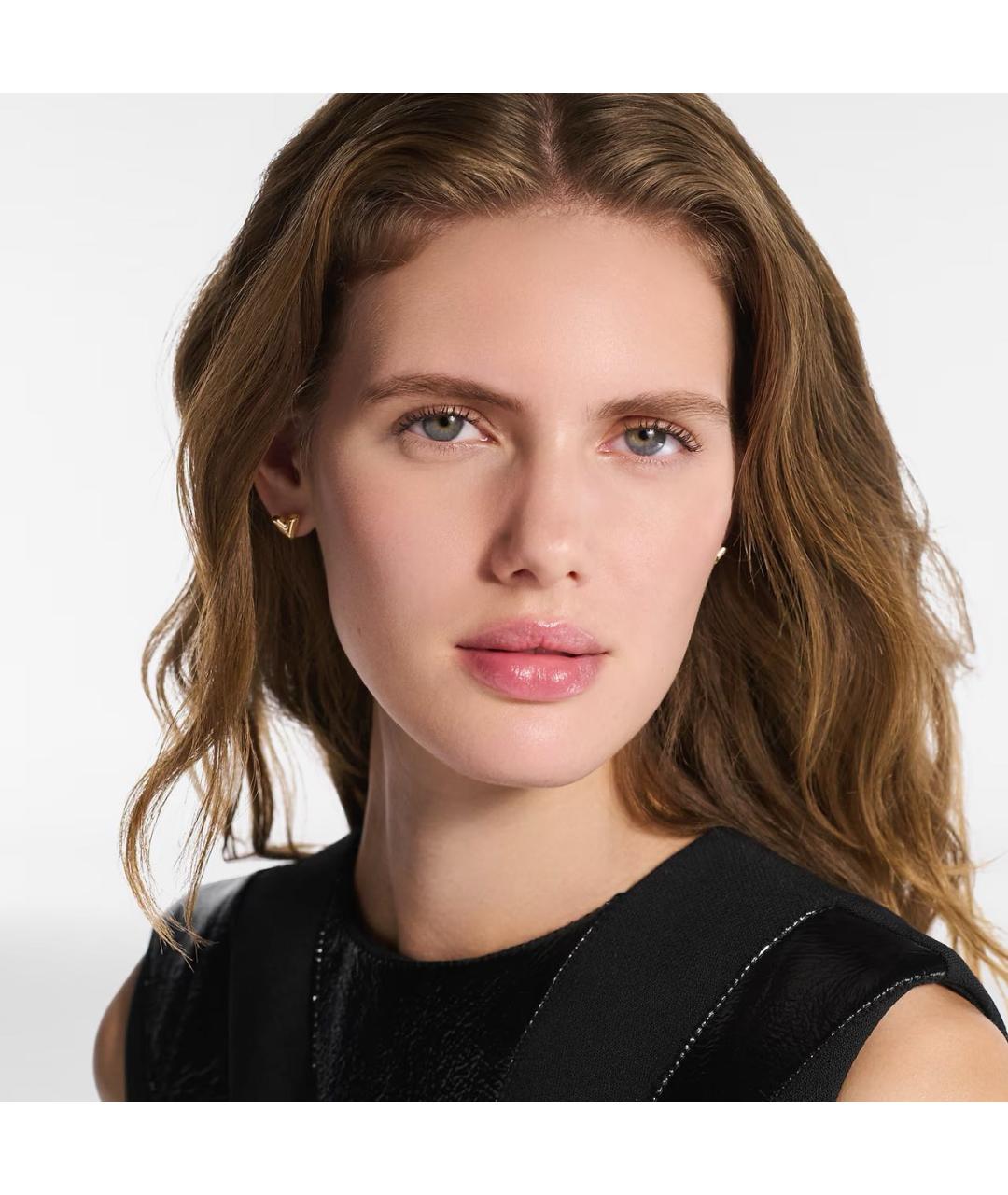 LOUIS VUITTON Золотые латунные серьги, фото 3