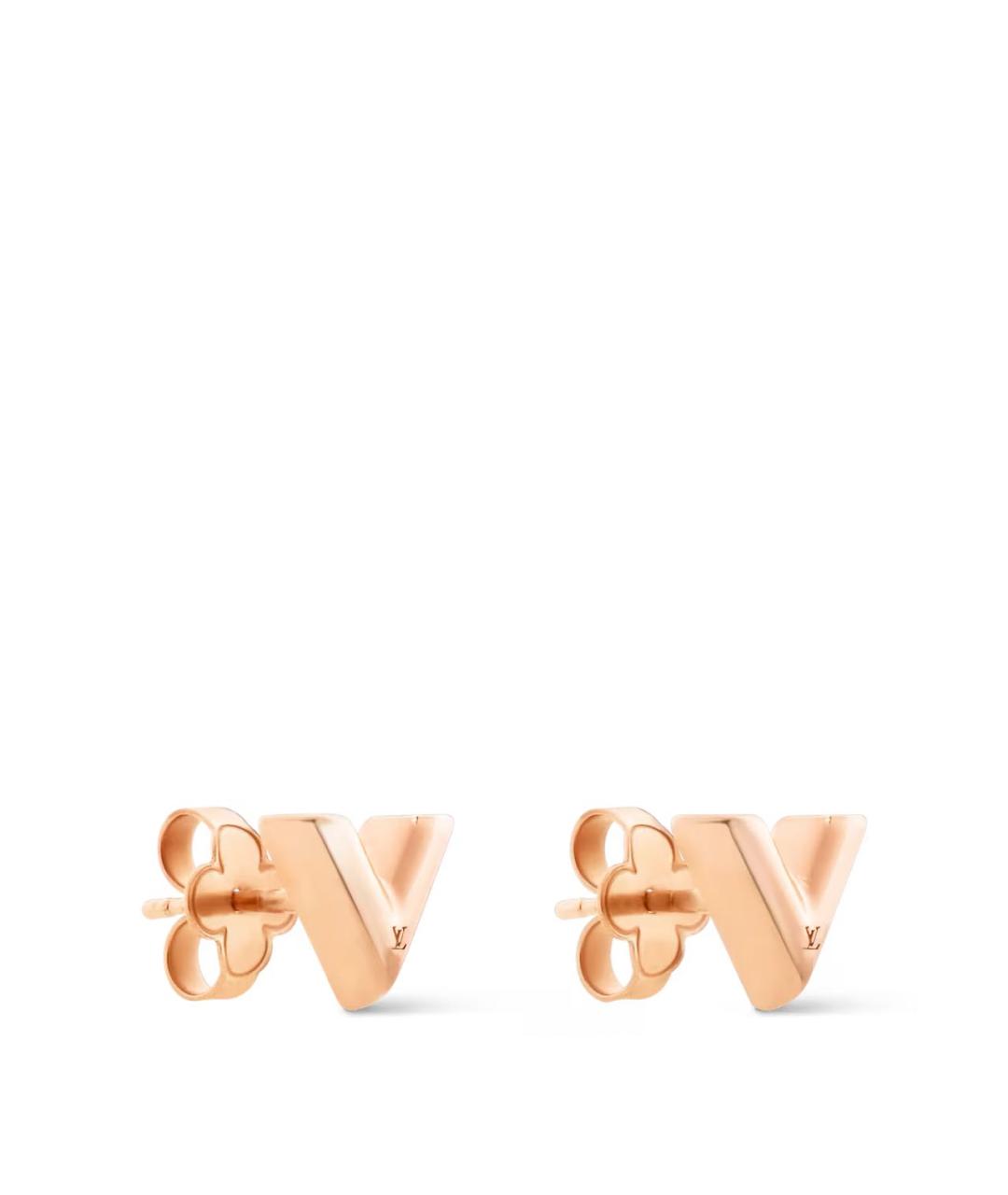 LOUIS VUITTON Золотые латунные серьги, фото 2