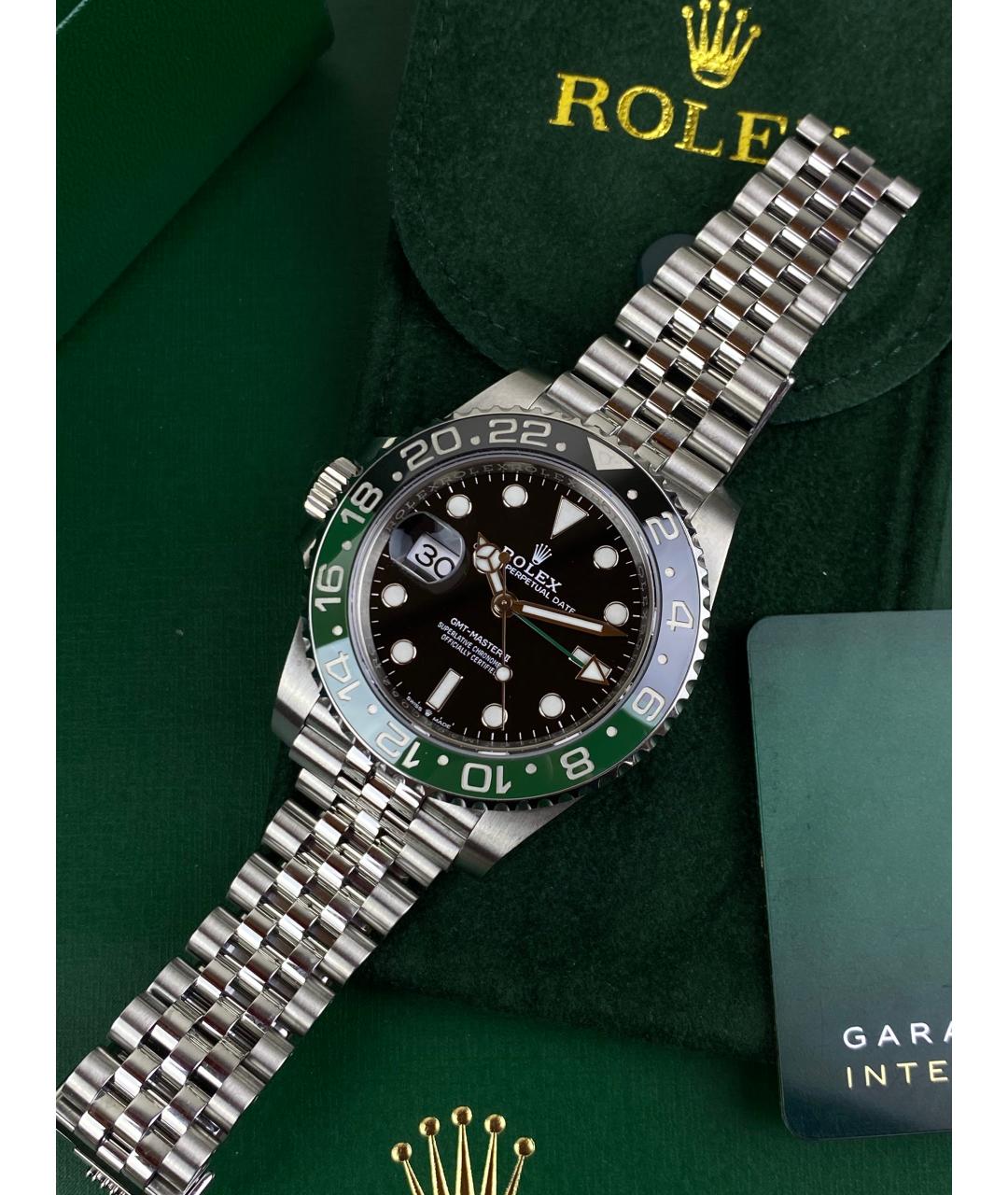 ROLEX Зеленые часы, фото 3