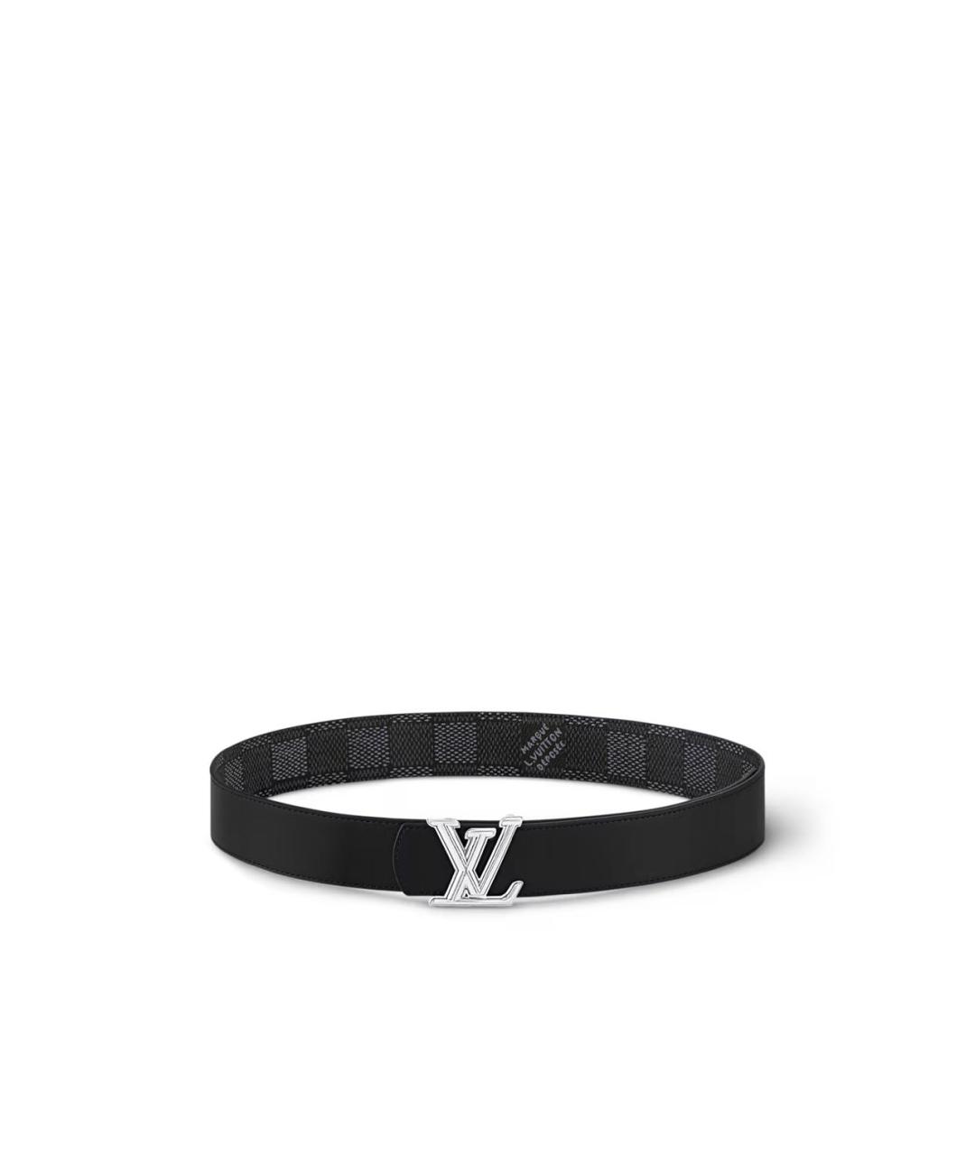 LOUIS VUITTON Серый кожаный ремень, фото 3