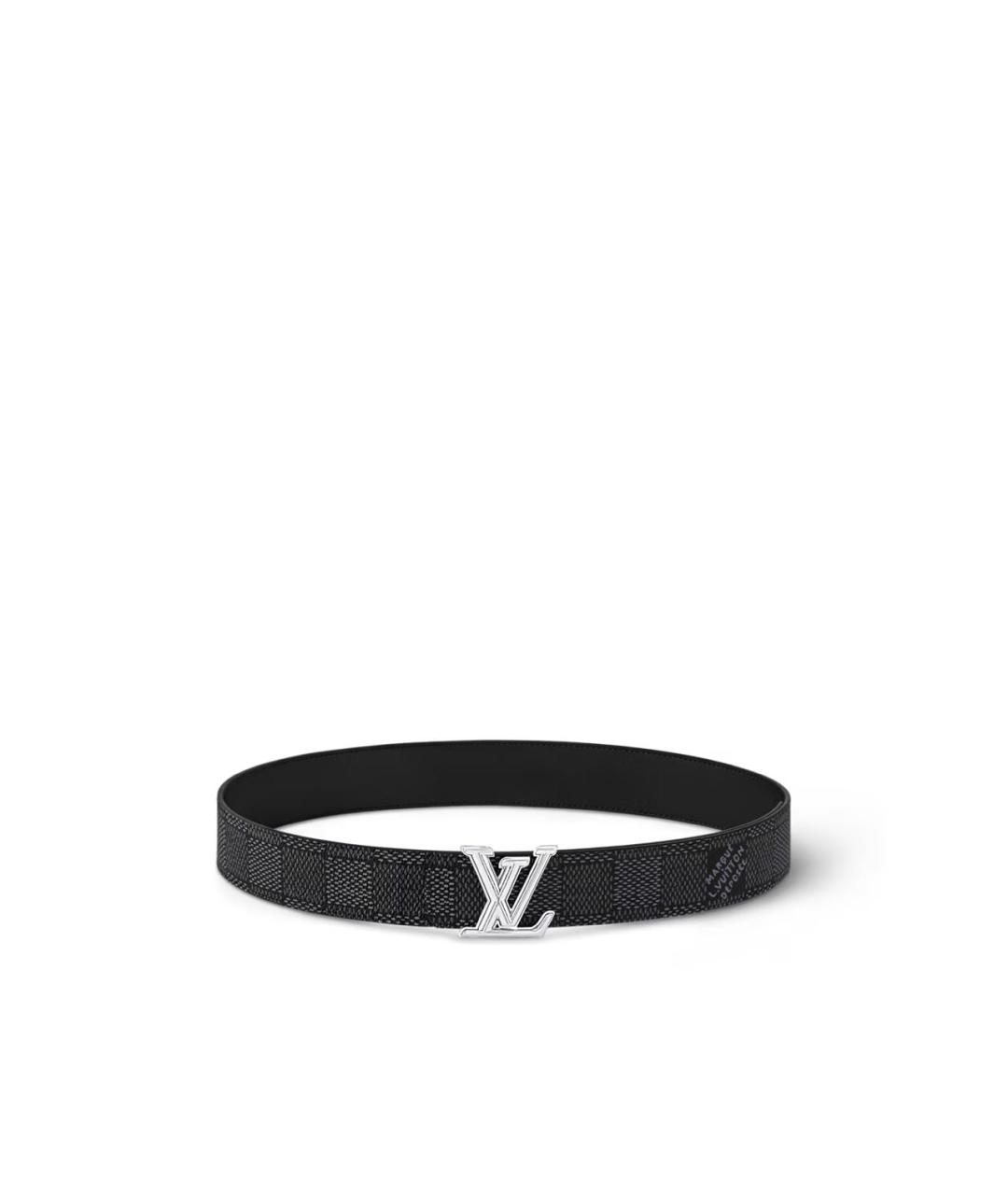 LOUIS VUITTON Серый кожаный ремень, фото 4