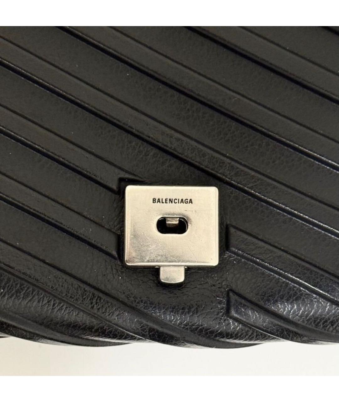 BALENCIAGA Черная кожаная сумка на плечо, фото 6