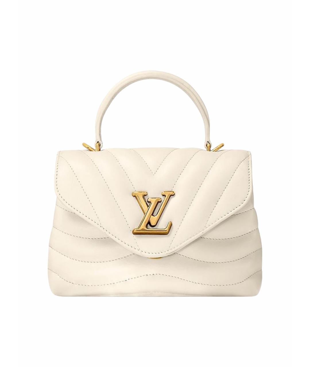LOUIS VUITTON Белая кожаная сумка с короткими ручками, фото 1