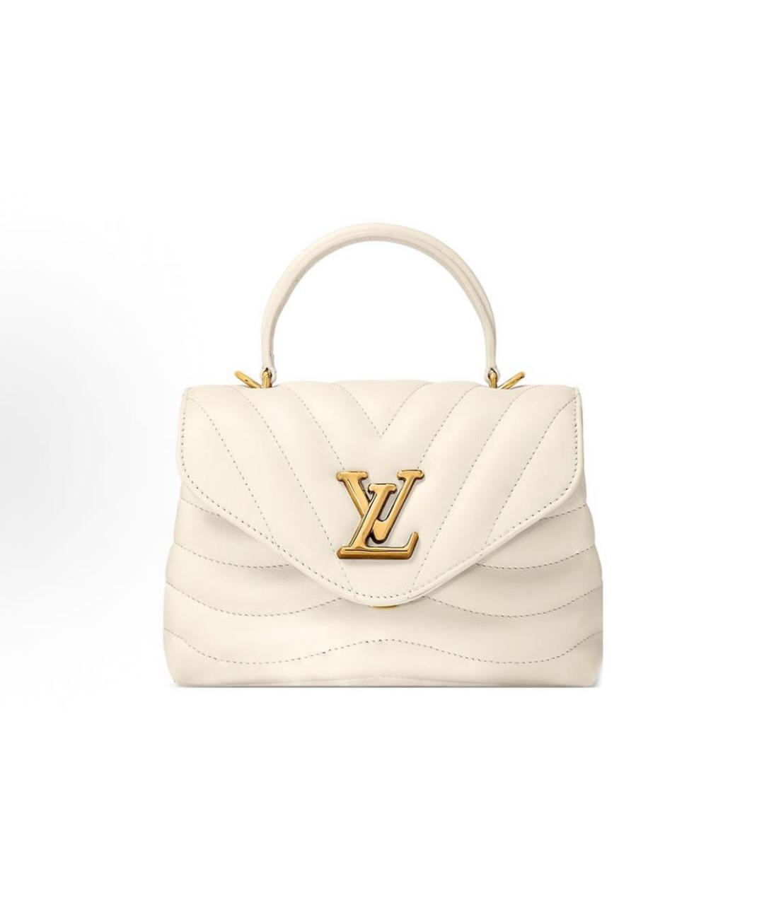 LOUIS VUITTON Белая кожаная сумка с короткими ручками, фото 7
