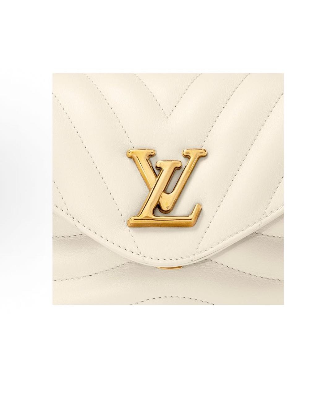 LOUIS VUITTON Белая кожаная сумка с короткими ручками, фото 6