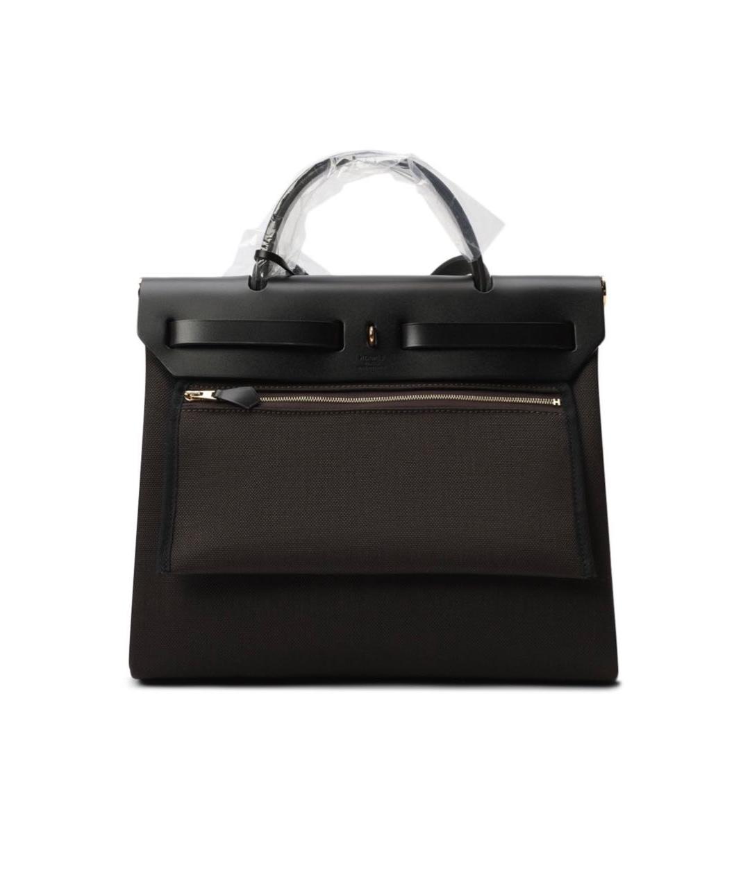 HERMES Коричневая тканевая сумка через плечо, фото 2