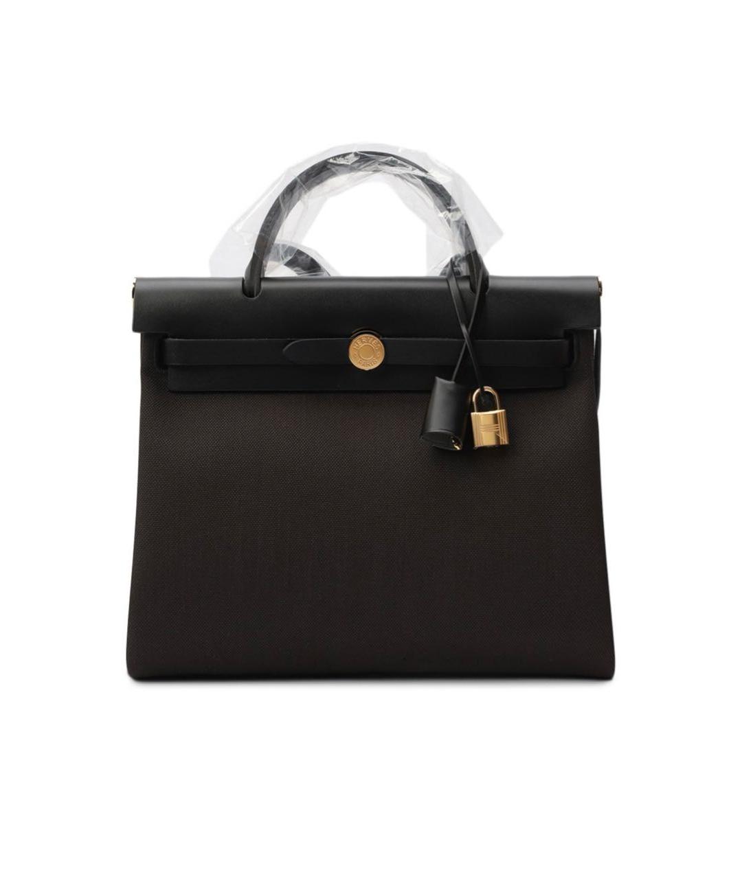 HERMES Коричневая тканевая сумка через плечо, фото 1