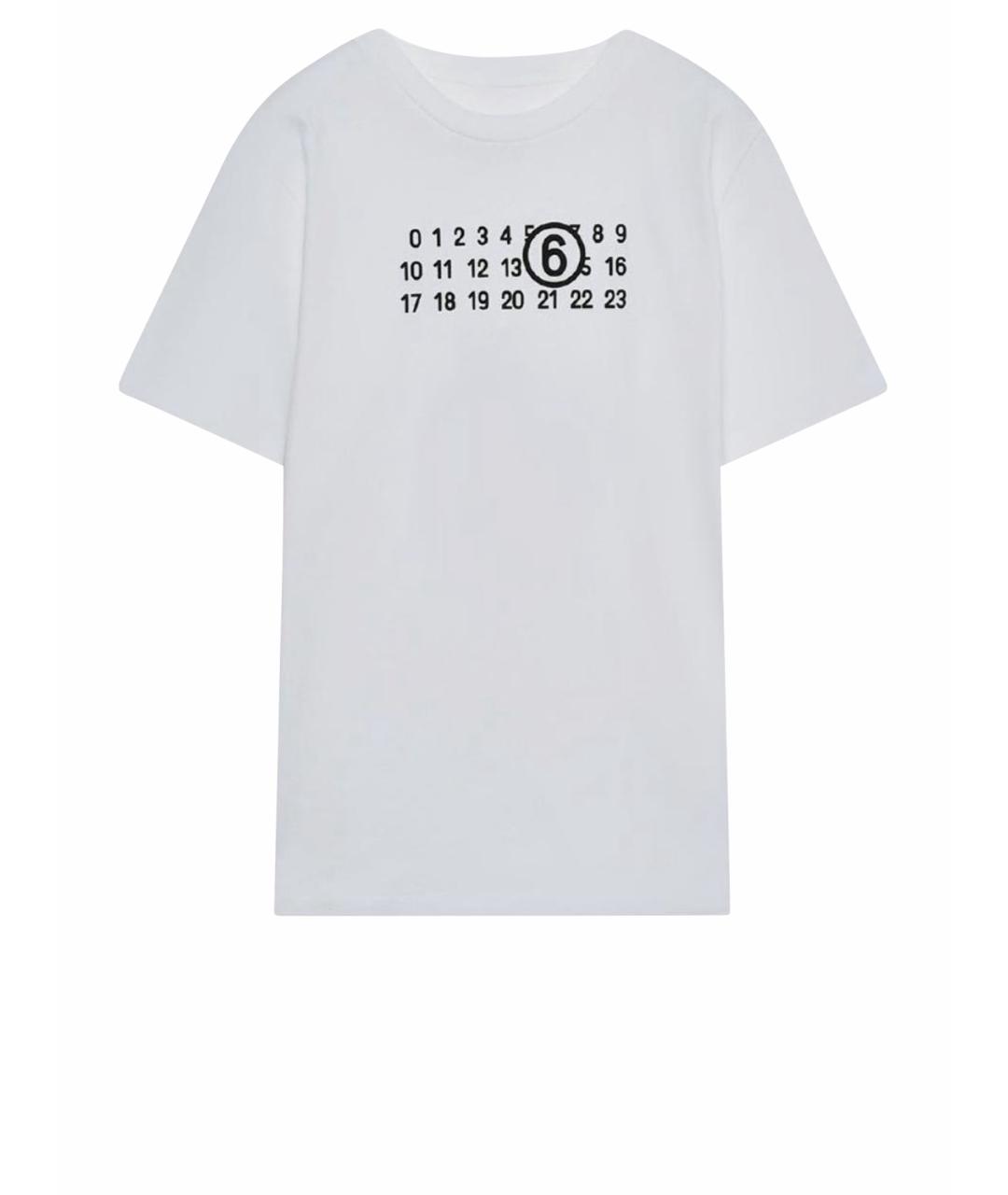 MM6 MAISON MARGIELA Белая хлопковая футболка, фото 1