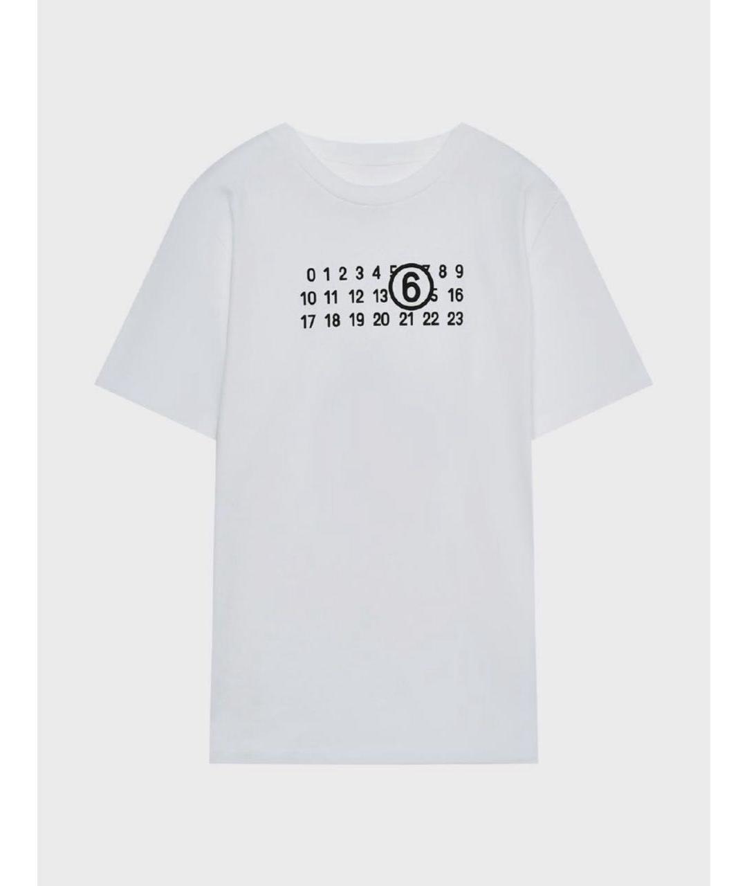 MM6 MAISON MARGIELA Белая хлопковая футболка, фото 4