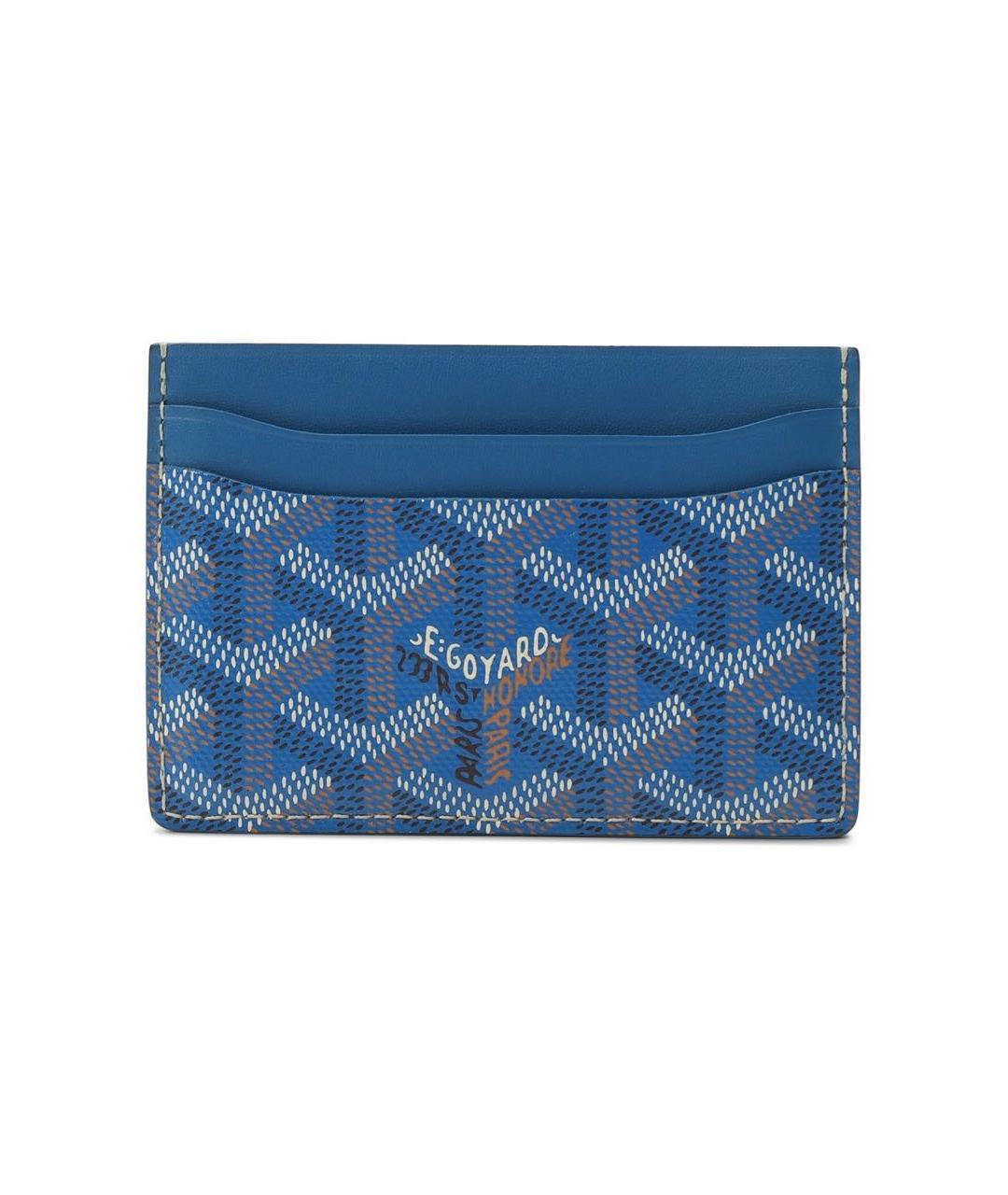 GOYARD Синий кожаный кардхолдер, фото 1