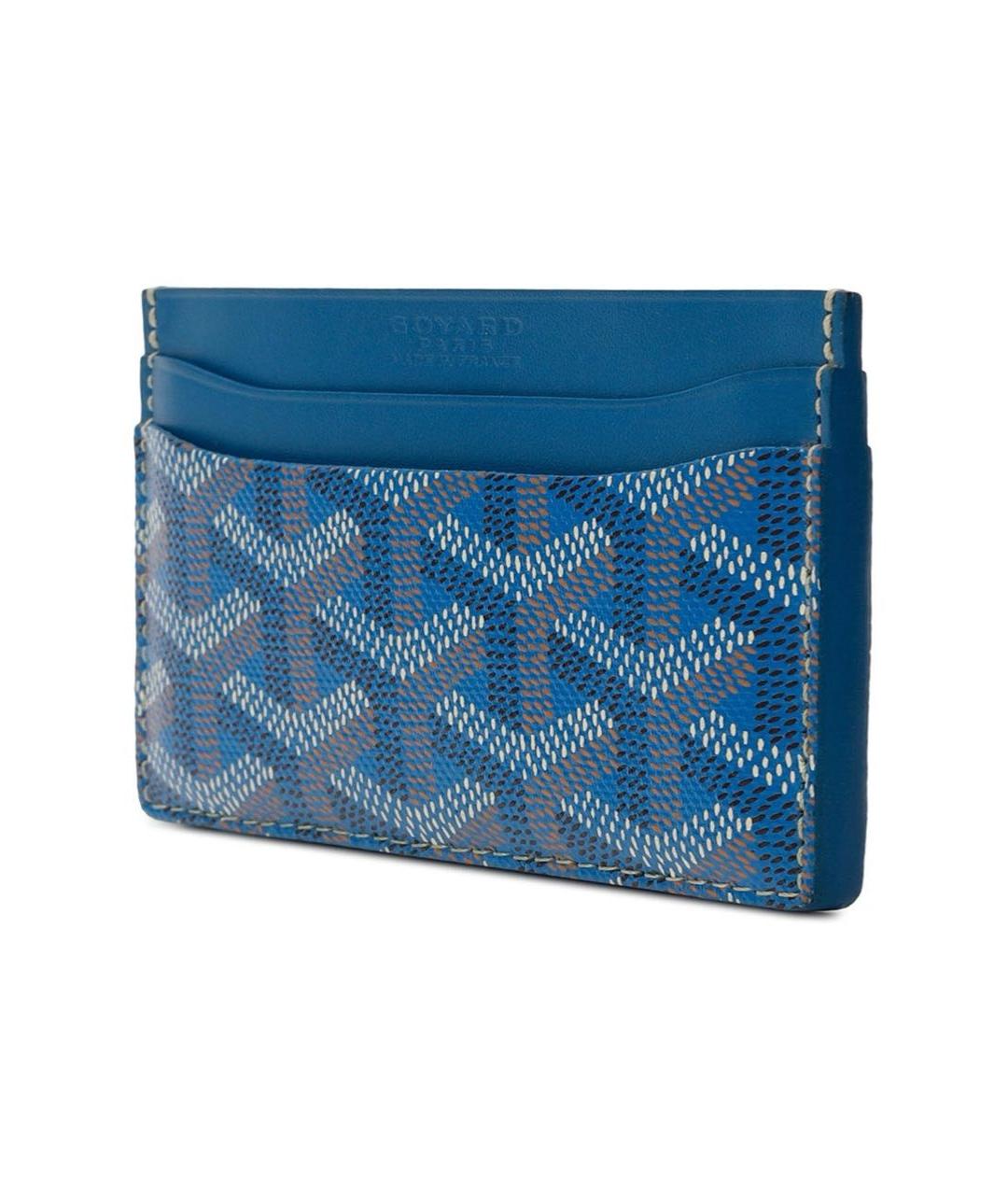 GOYARD Синий кожаный кардхолдер, фото 2