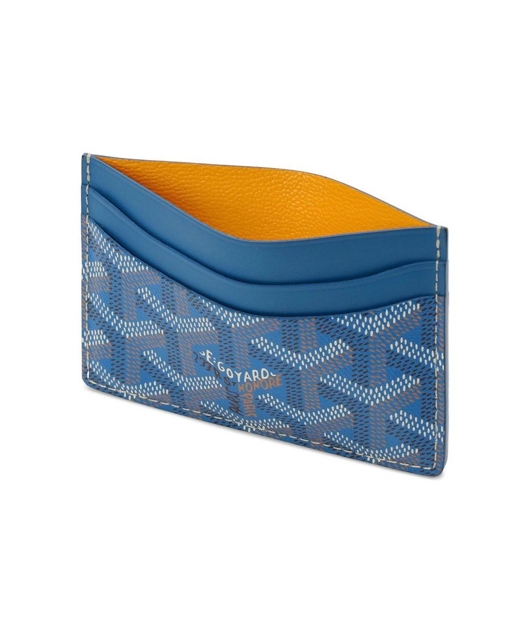 GOYARD Синий кожаный кардхолдер, фото 3