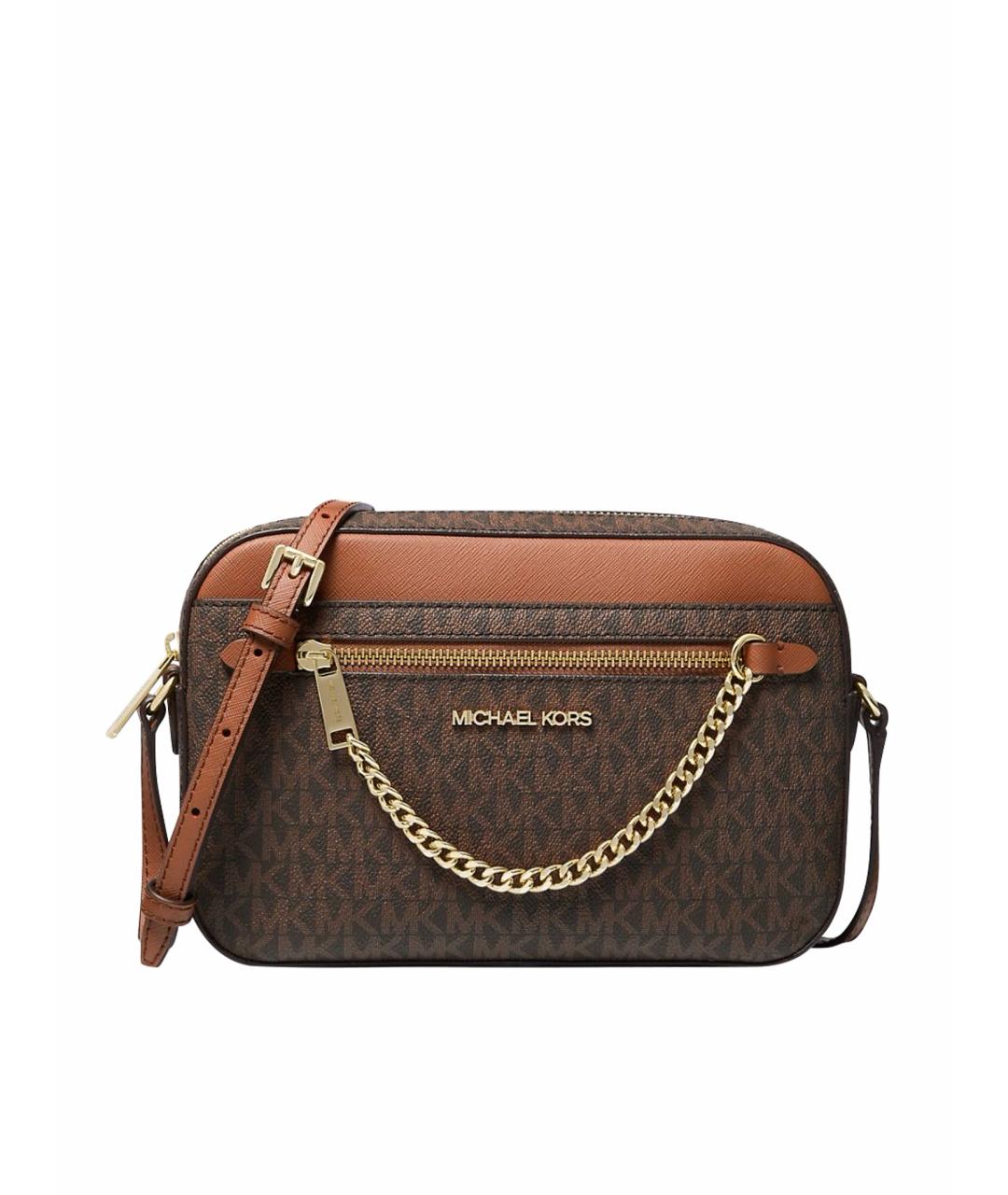 MICHAEL KORS Коричневая сумка через плечо из искусственной кожи, фото 1