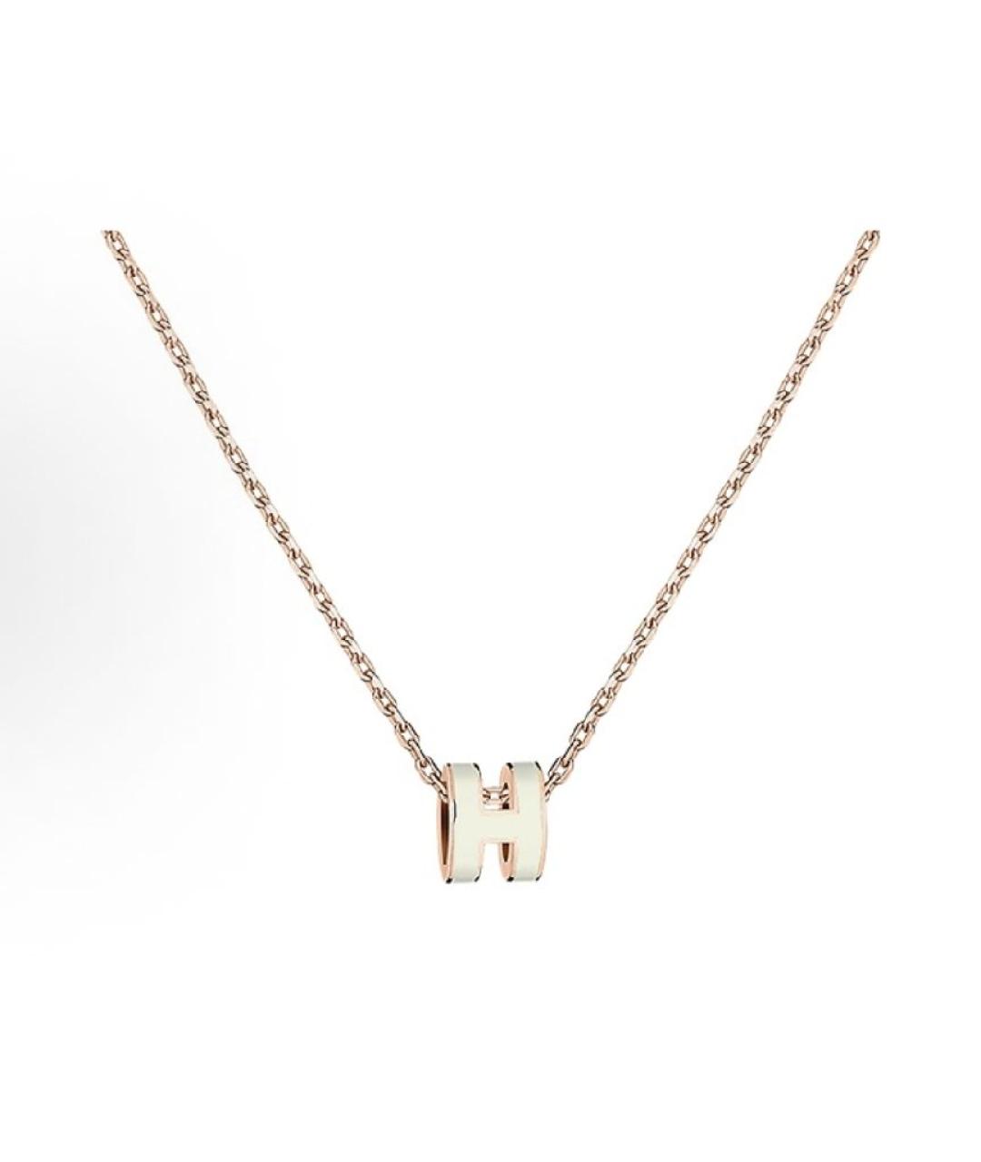 HERMES Золотая металлическая подвеска, фото 4