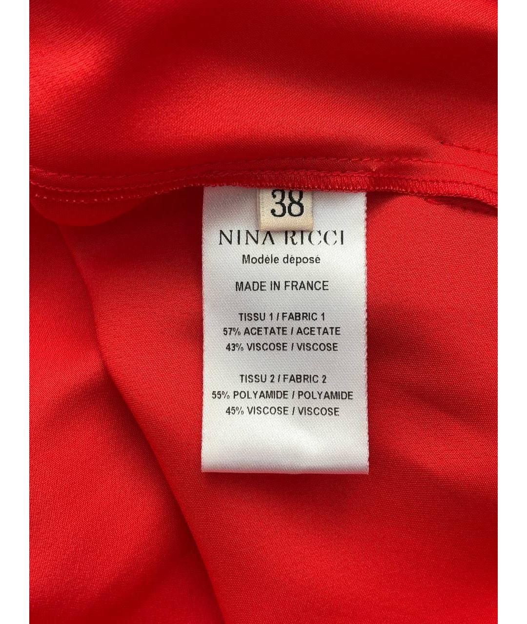 NINA RICCI Красное повседневное платье, фото 4
