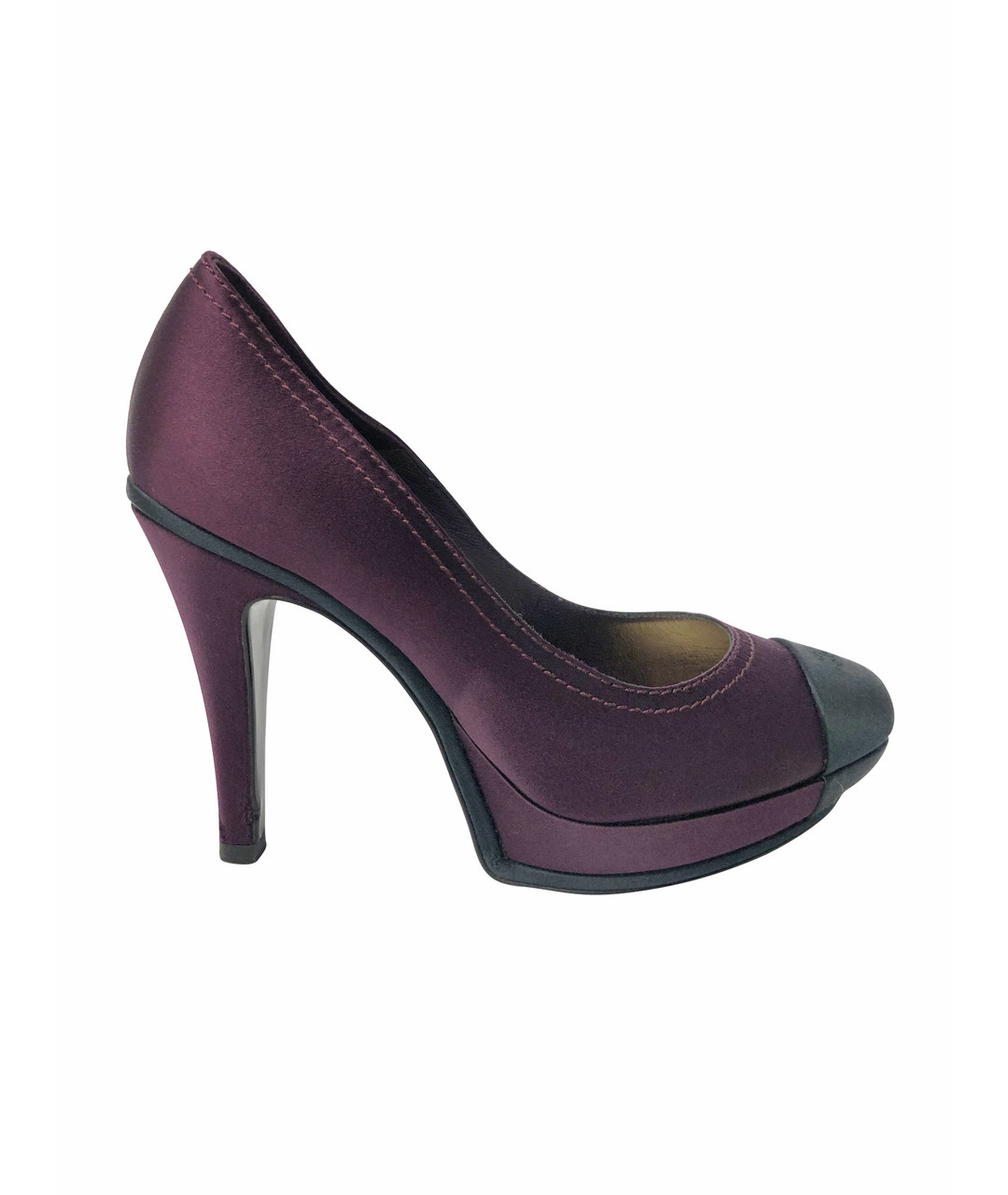CHANEL PRE-OWNED Фиолетовые текстильные туфли, фото 1