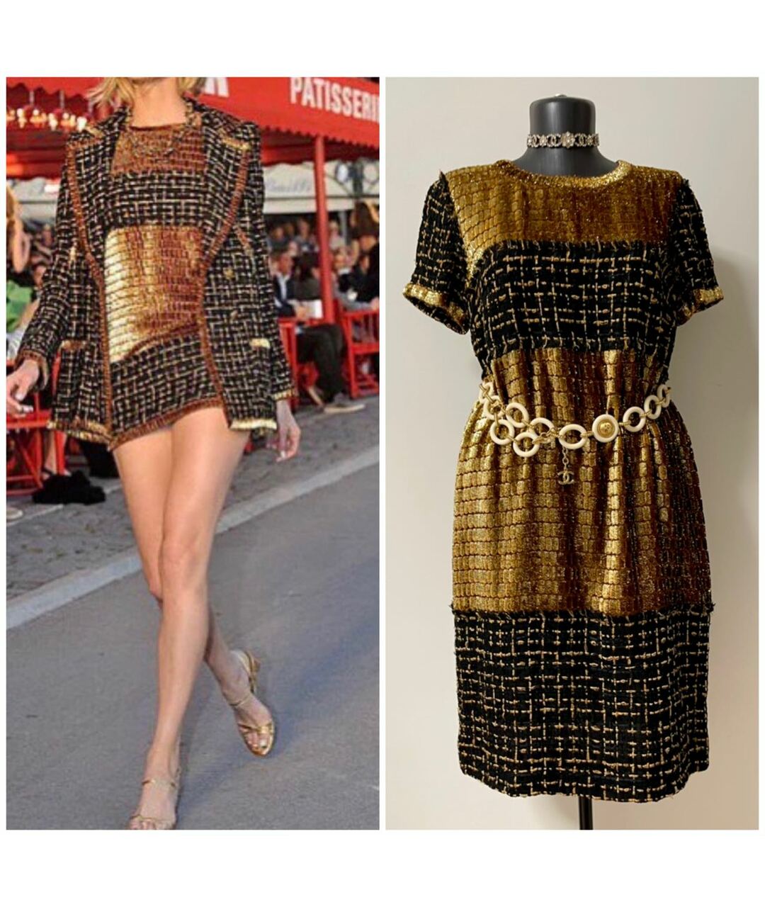 CHANEL Коричневое платье, фото 2