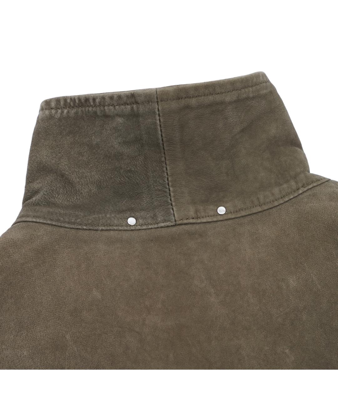 GOLDEN GOOSE DELUXE BRAND Хаки кожаная куртка, фото 8